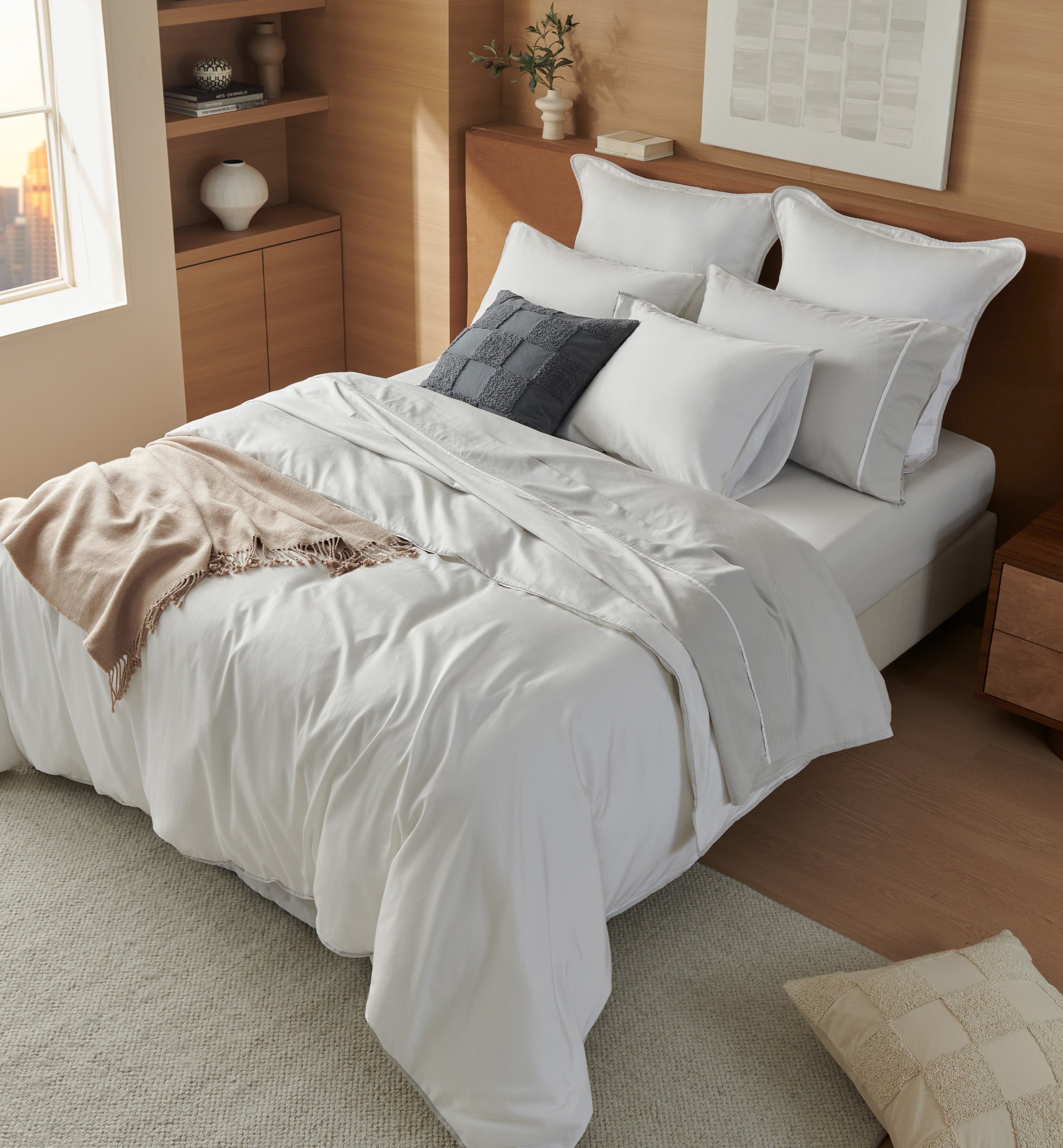 Frame Cotton TENCEL™ Lyocell Sateen Duvet Cover Set
