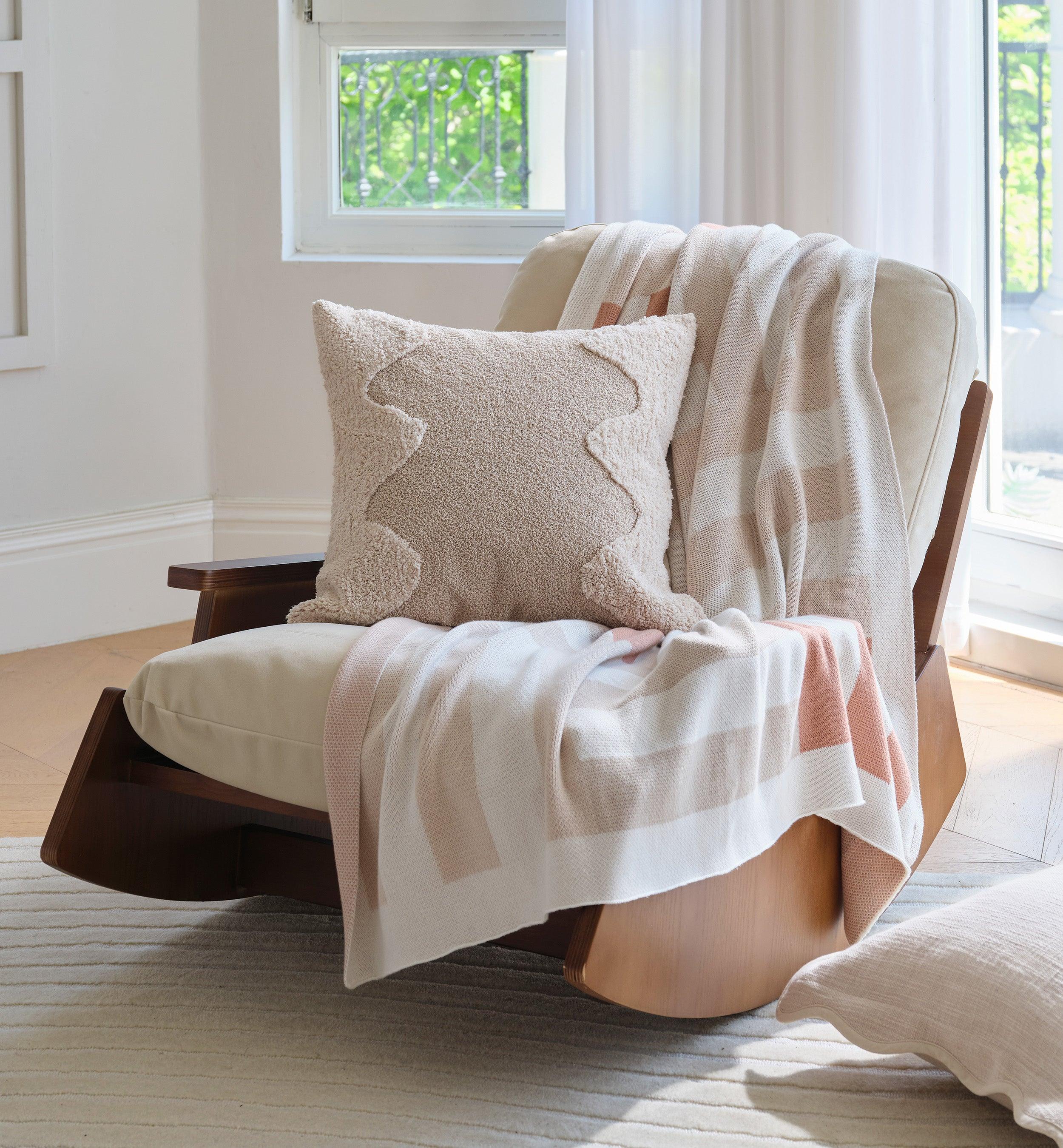 Tufted Cotton Wave Throw Pillow Cover - Double Stitch By Bedsure