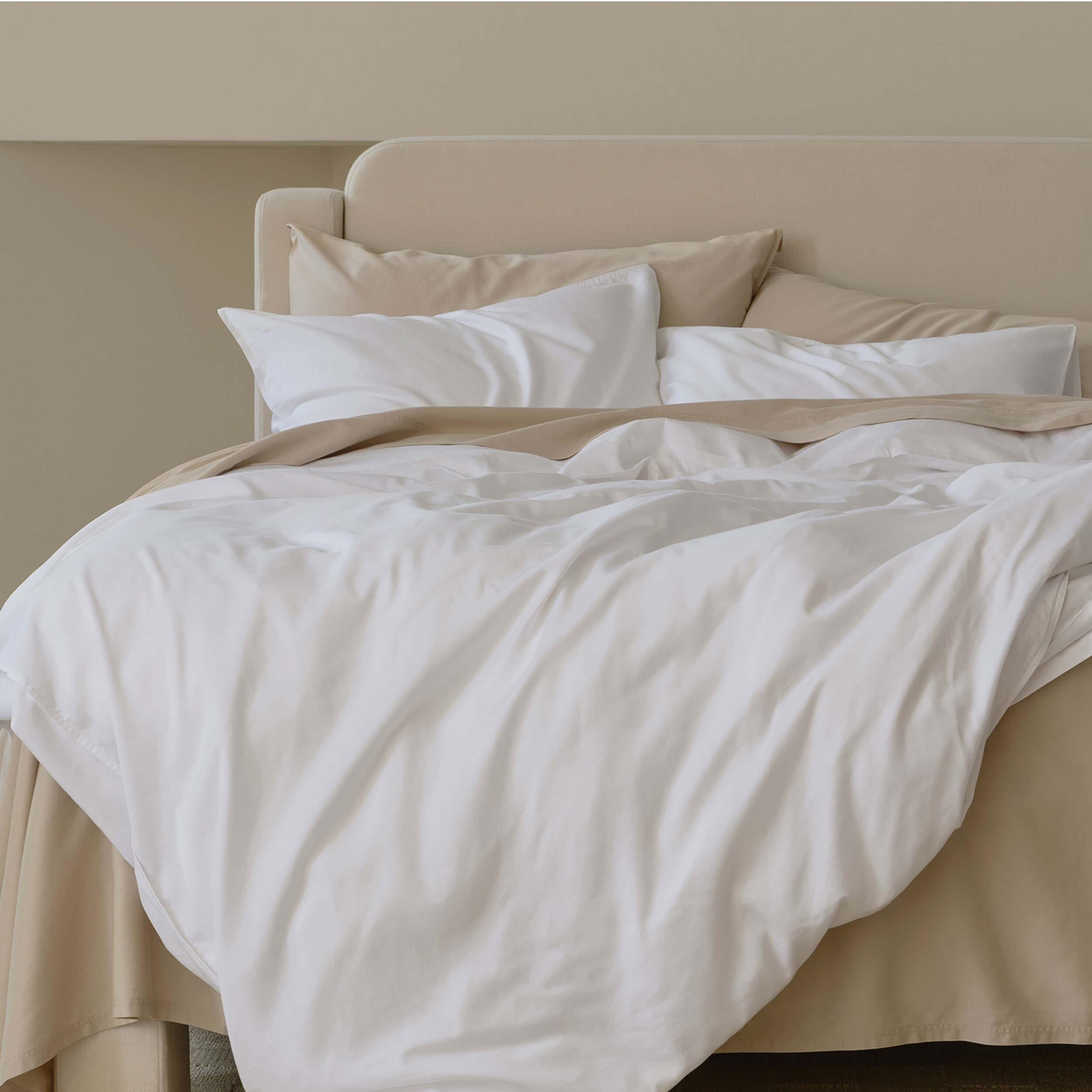 Perfect Blend 6535 Cotton TENCEL™ Sateen Duvet Cover Set - Double Stitch By Bedsure
