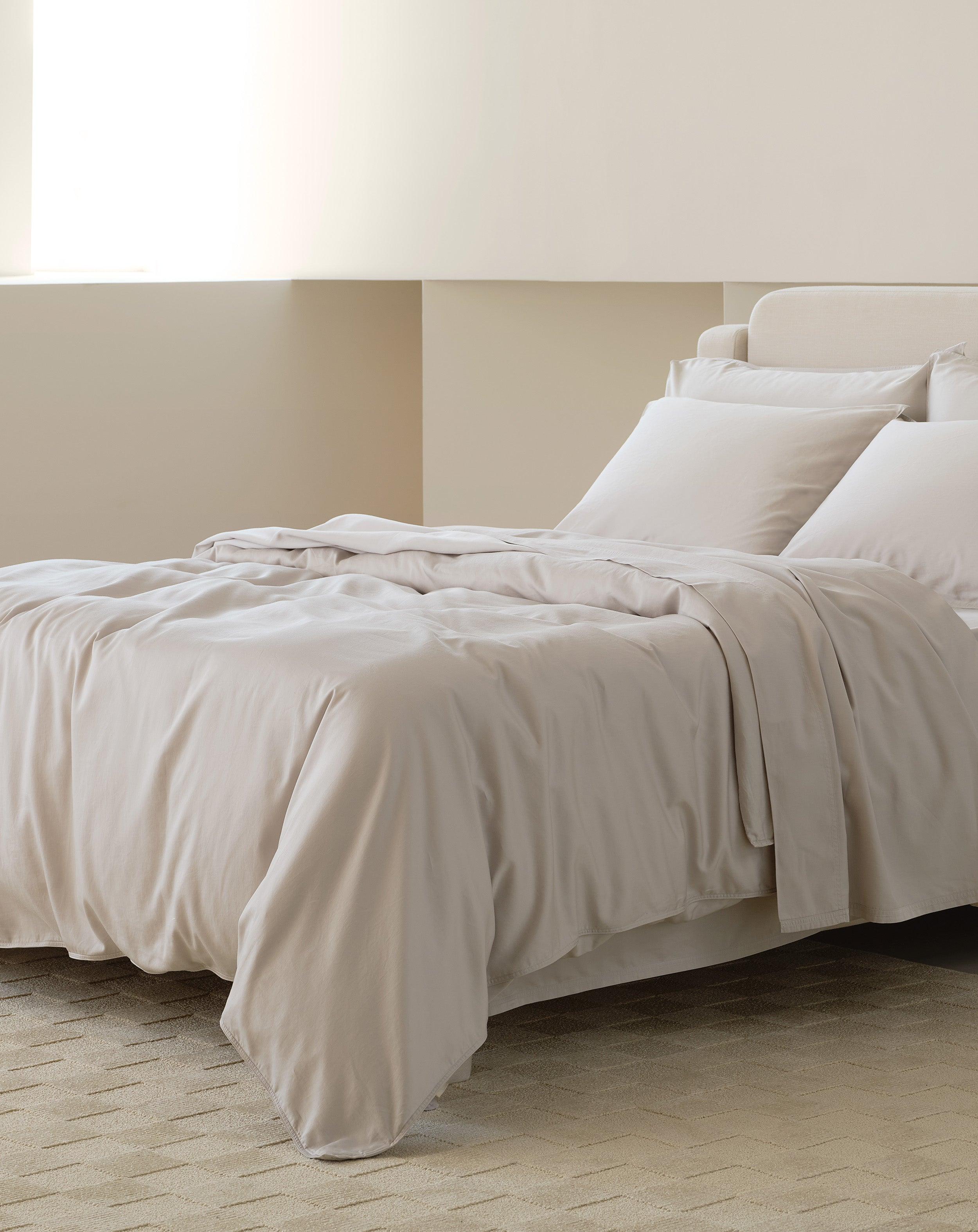 Perfect Blend 6535 Cotton TENCEL™ Sateen Duvet Cover Set - Double Stitch By Bedsure