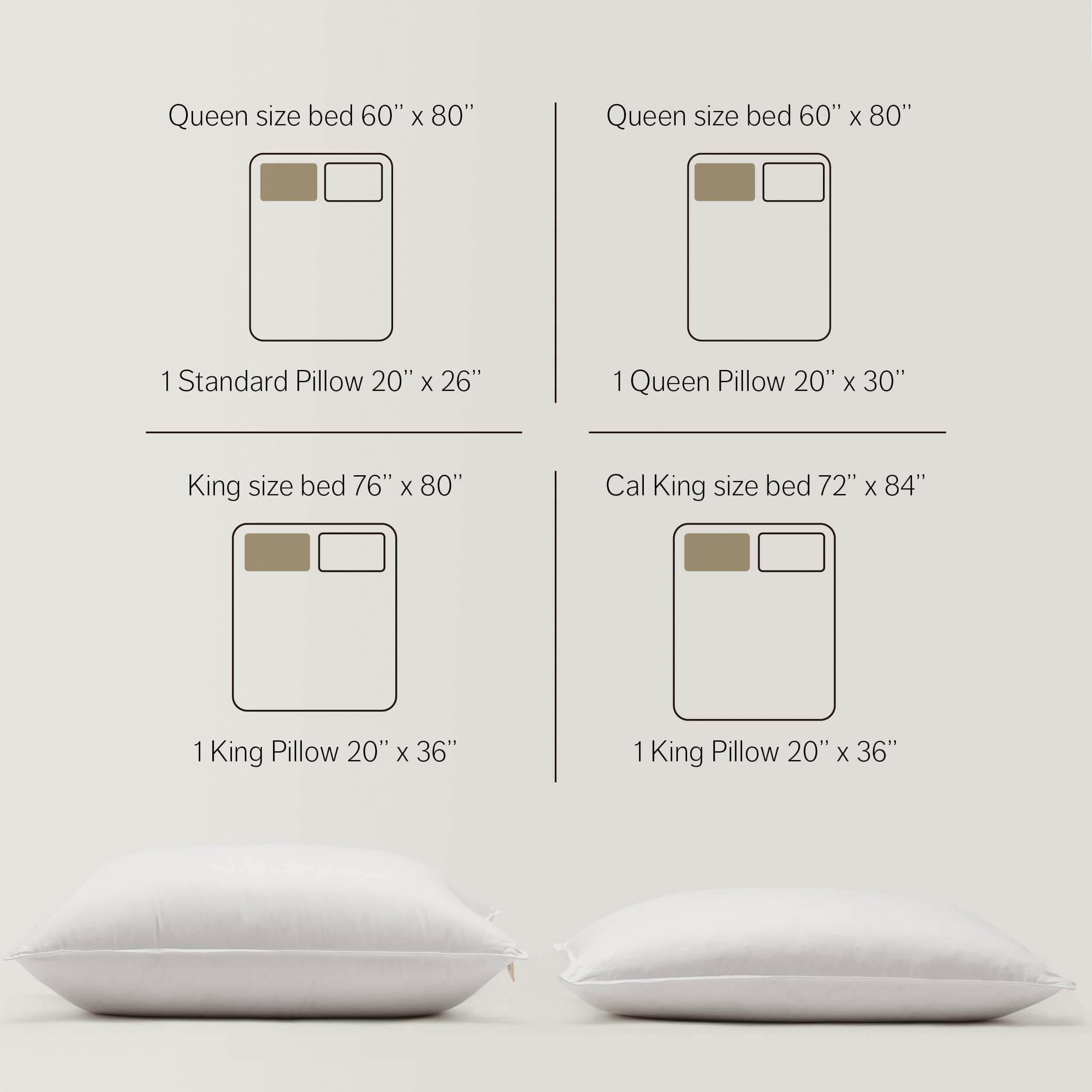 Pillow-3 Chamber 80 White Duck Down - Double Stitch By Bedsure