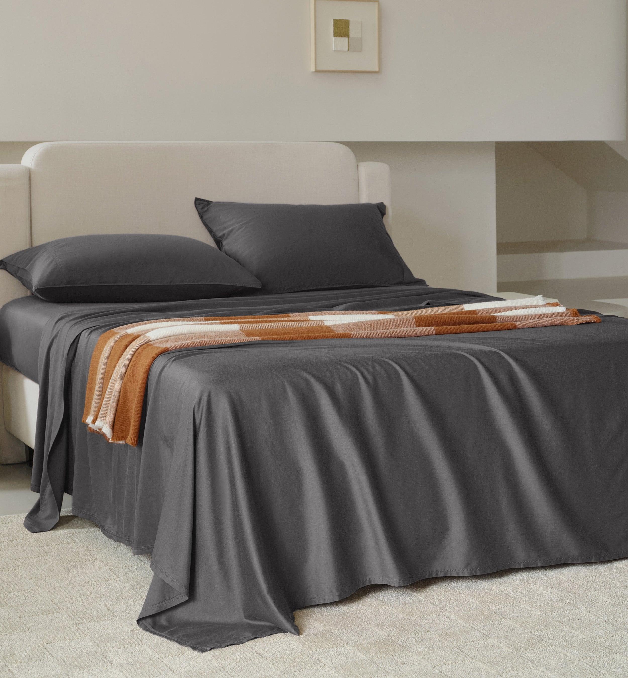Cotton TENCEL™ Sateen Sheet Set - Double Stitch By Bedsure