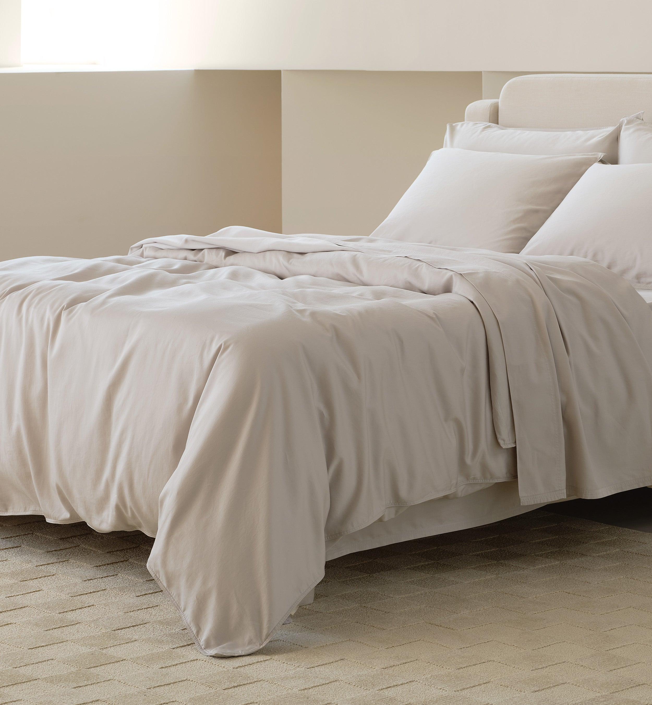 Perfect Blend 6535 Cotton TENCEL™ Sateen Duvet Cover Set - Double Stitch By Bedsure