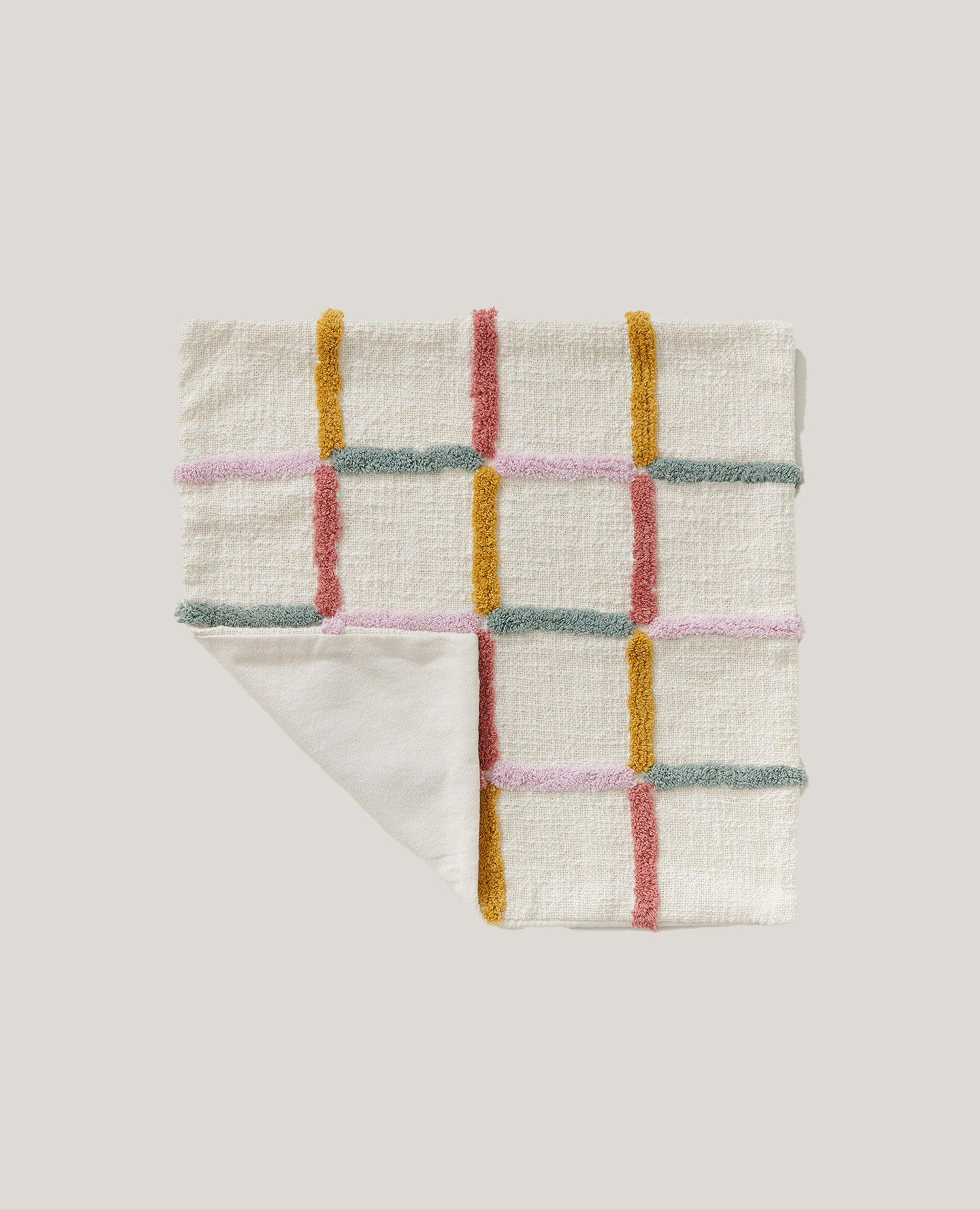 Tufted Checkered Cotton Throw Pillow Cover - Double Stitch By Bedsure