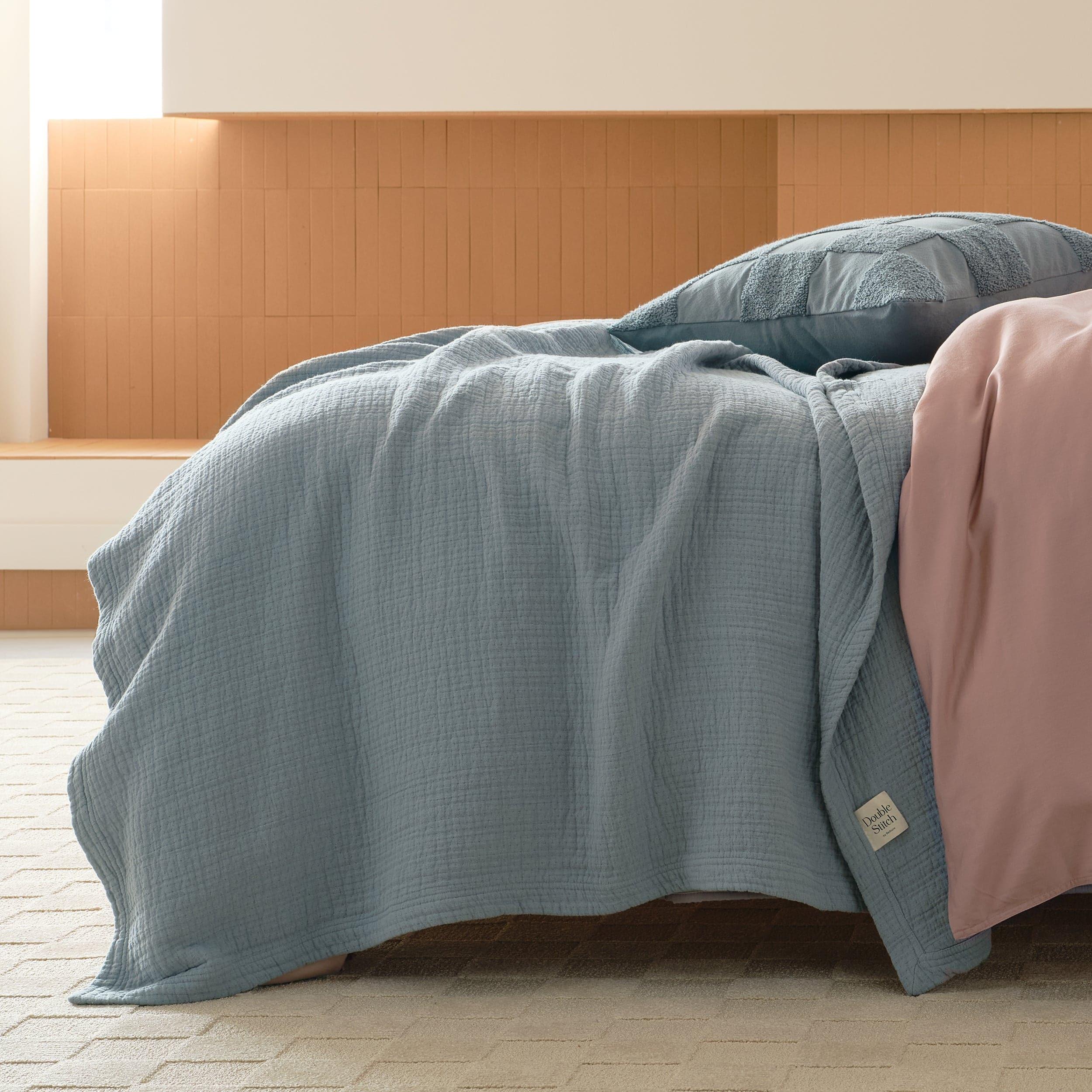 Linen Cotton Throw Blanket - Double Stitch By Bedsure