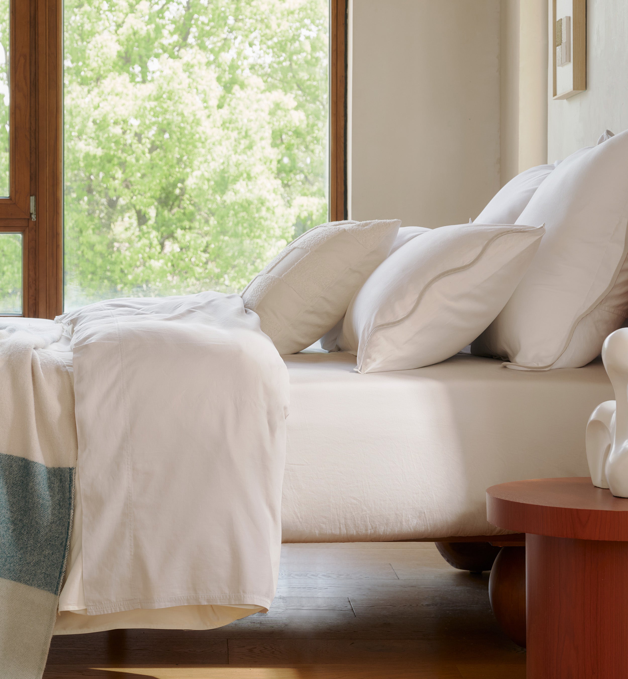 Cotton TENCEL™ Scalloped Pillowcases - Double Stitch By Bedsure