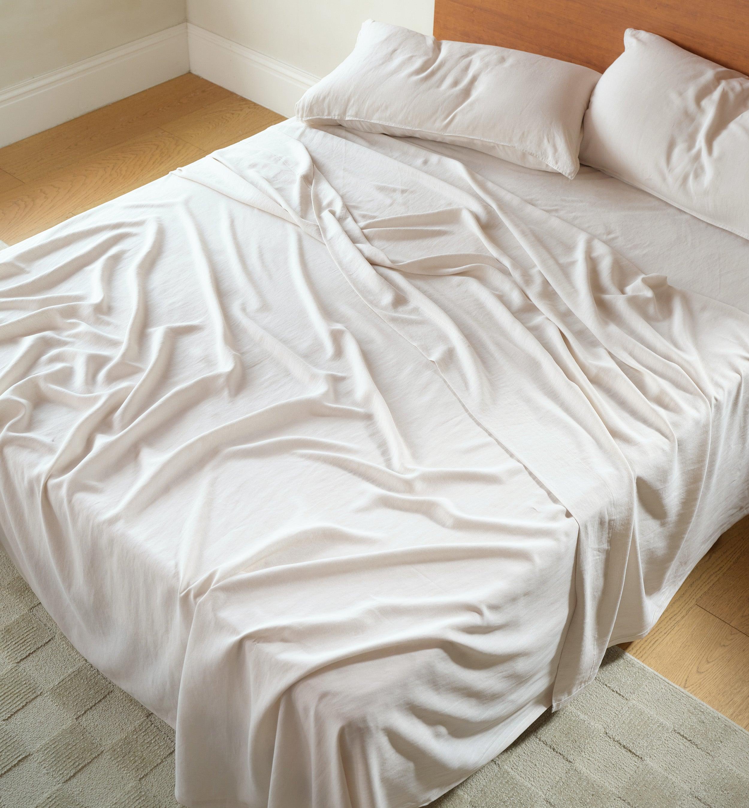 Linen TENCEL™ Lyocell Sheet Set - Double Stitch By Bedsure