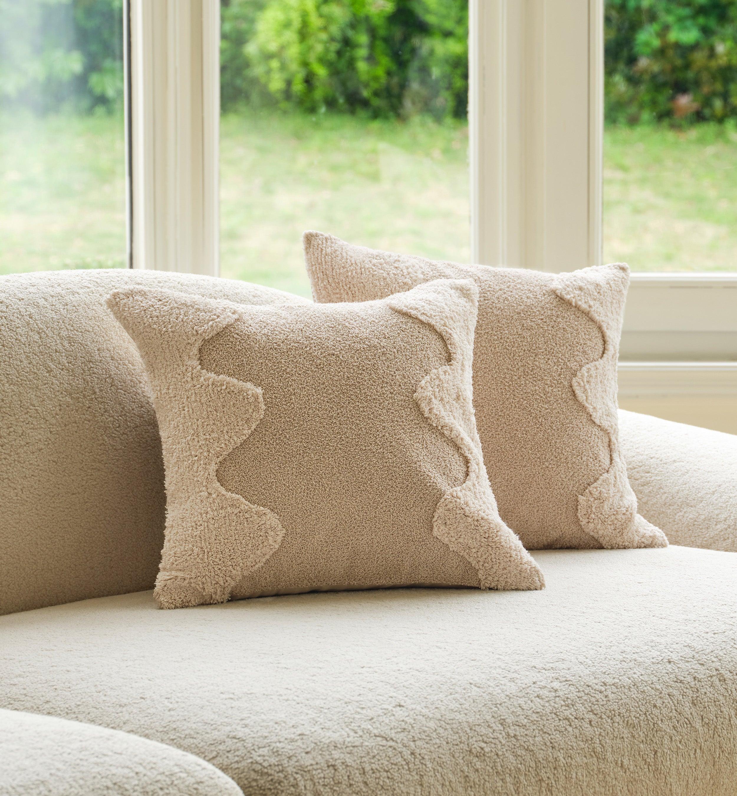 Tufted Cotton Wave Throw Pillow Cover - Double Stitch By Bedsure
