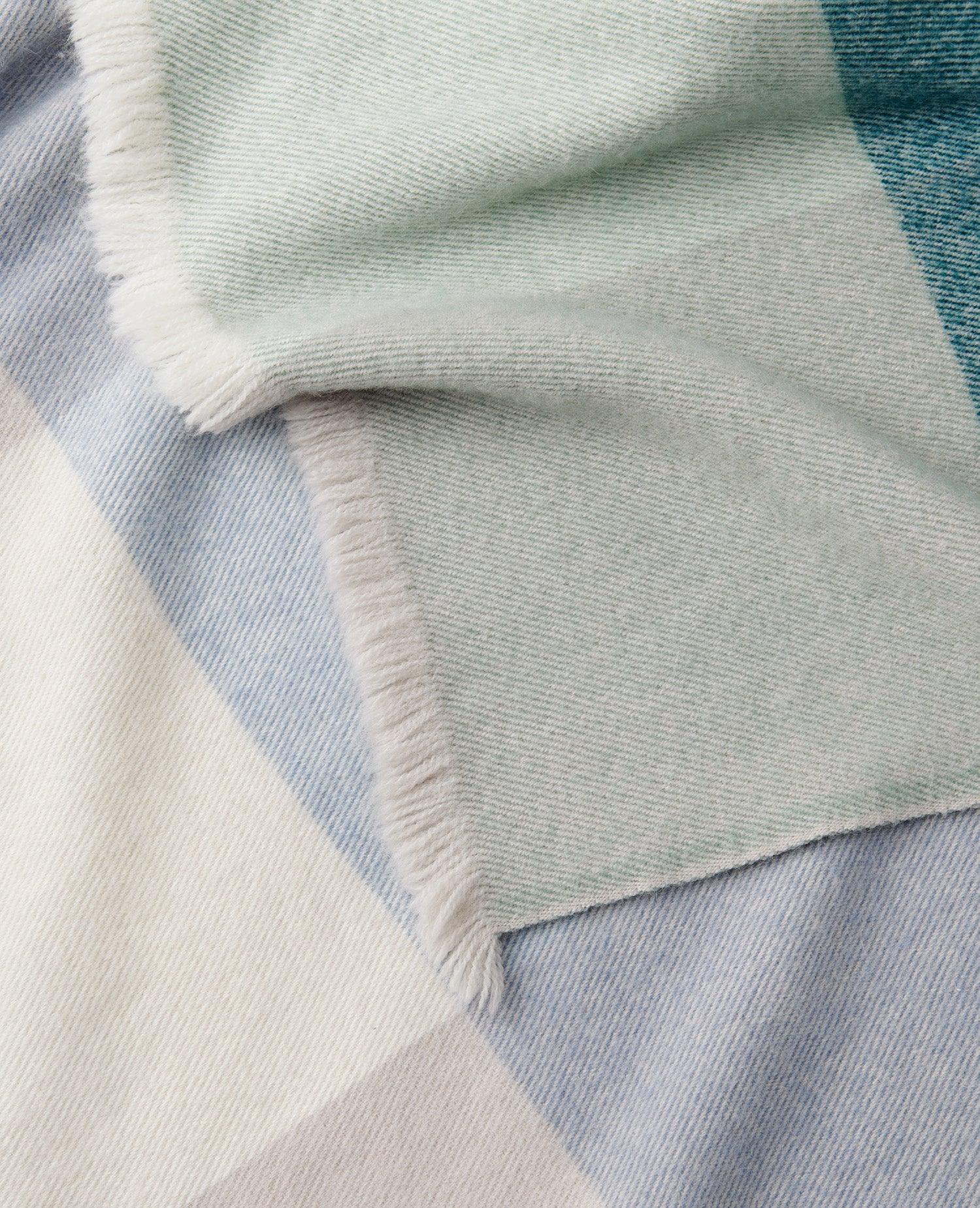 Alpaca-Wool Plaid Throw Blanket - Double Stitch By Bedsure