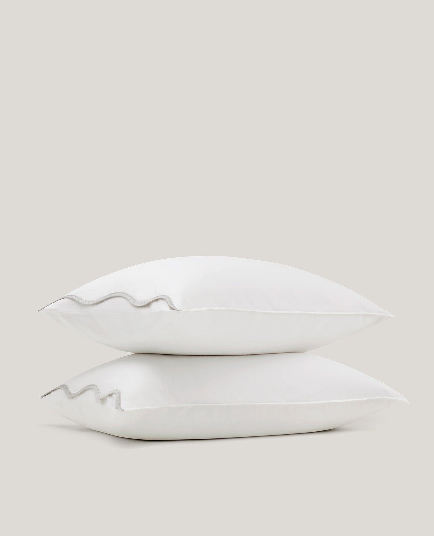 Cotton TENCEL™ Scalloped Pillowcases - Double Stitch By Bedsure