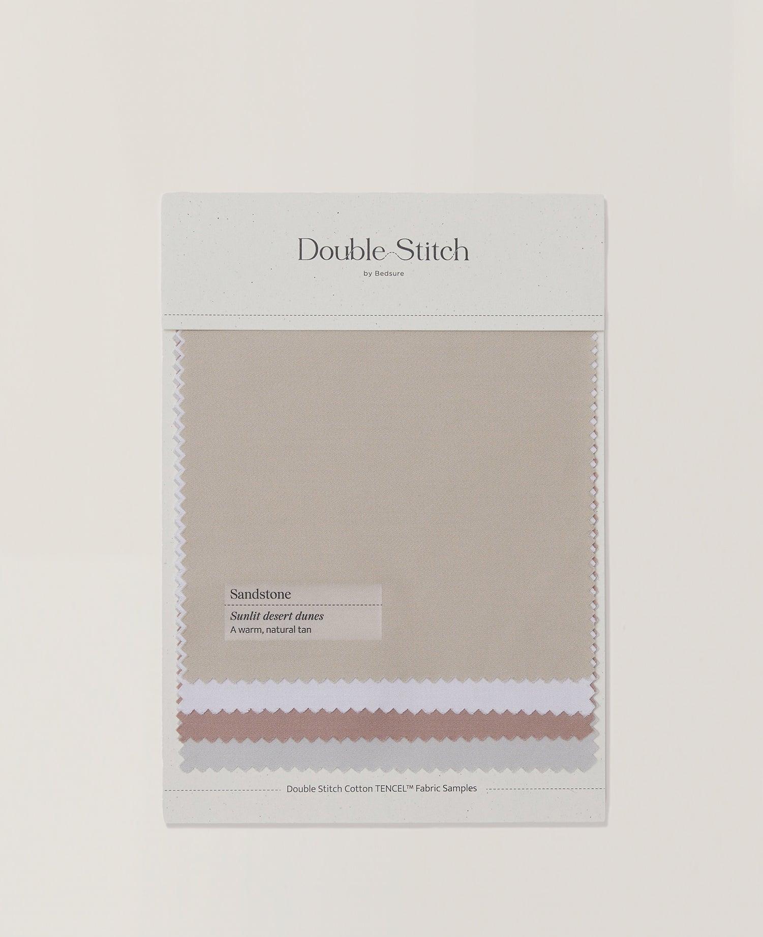 Cotton TENCEL™ Sateen Fabric Swatch - Double Stitch By Bedsure