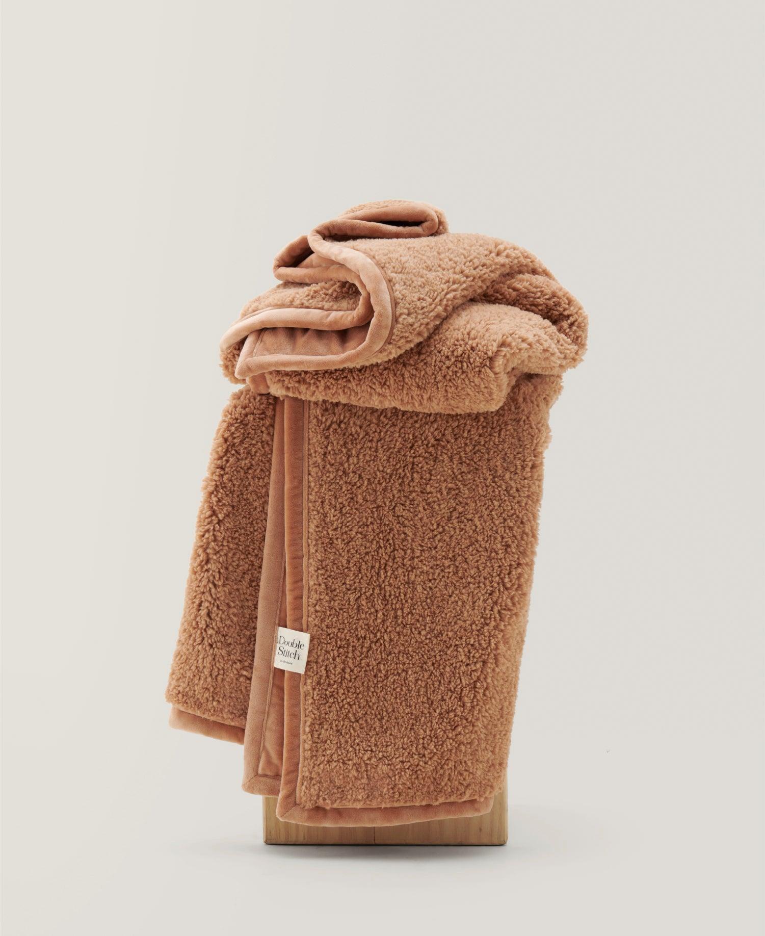 Faux Fur Shearling Throw Blanket - Double Stitch By Bedsure