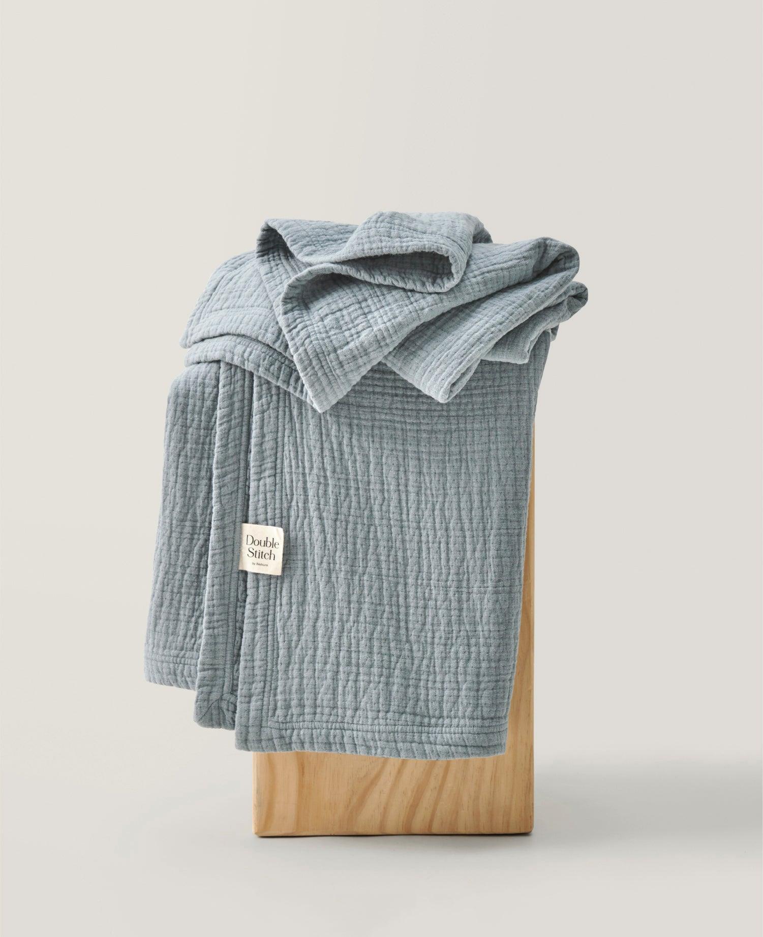 Linen Cotton Throw Blanket - Double Stitch By Bedsure