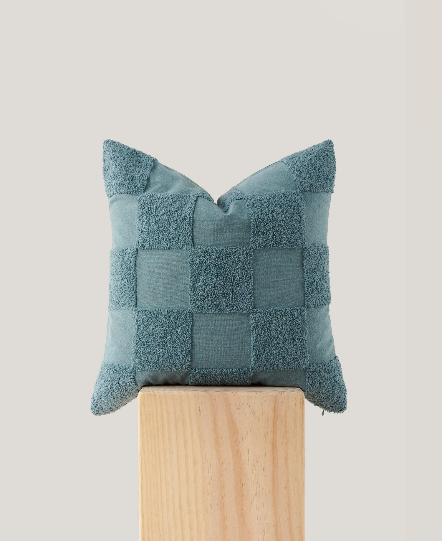 Tufted Checkered Cotton Throw Pillow Cover - Double Stitch By Bedsure