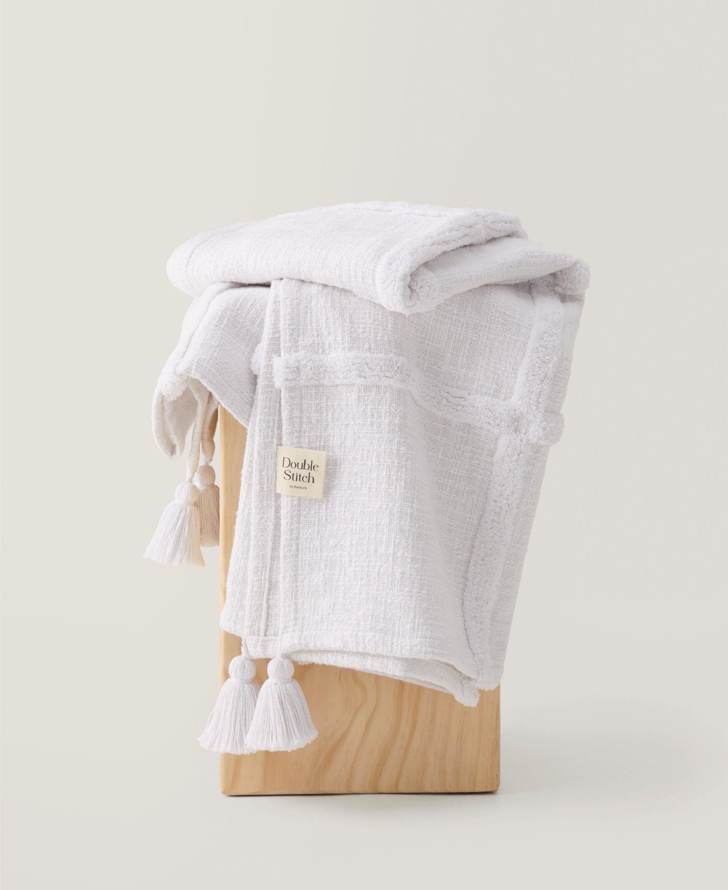 Tufted Boho Cotton Throw Blanket - Double Stitch By Bedsure