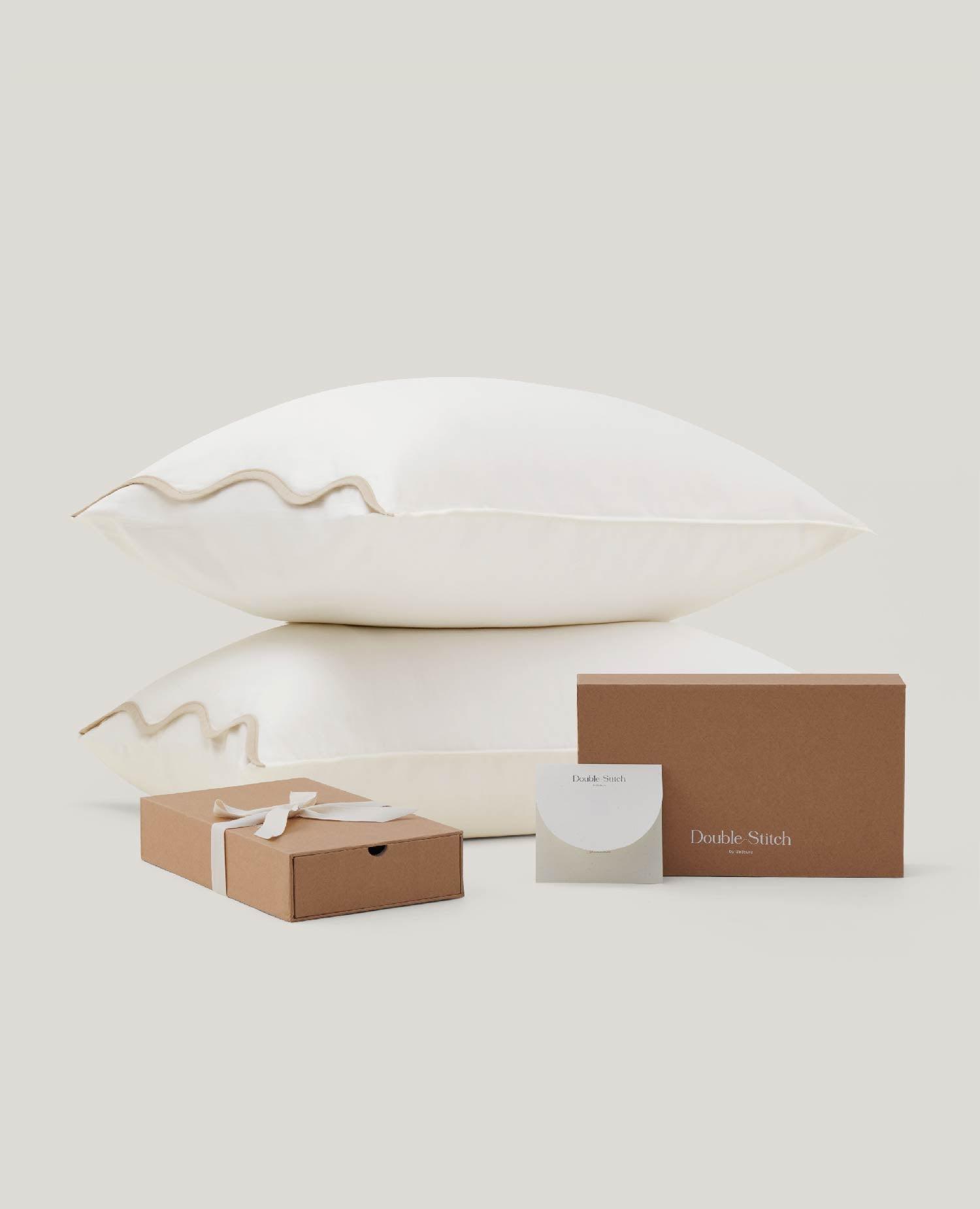 Cotton TENCEL™ Scalloped Pillowcases - Double Stitch By Bedsure