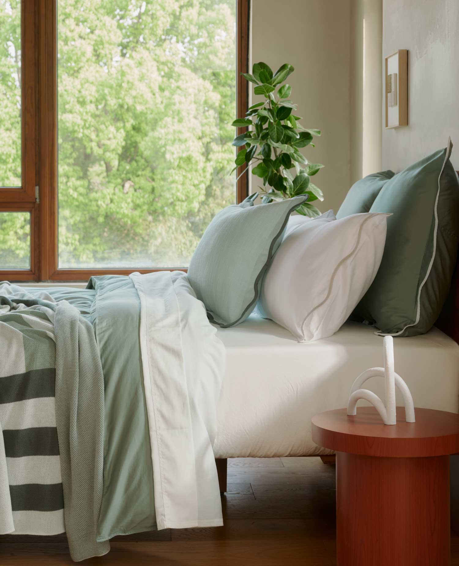 Cotton TENCEL™ Scalloped Pillowcases - Double Stitch By Bedsure