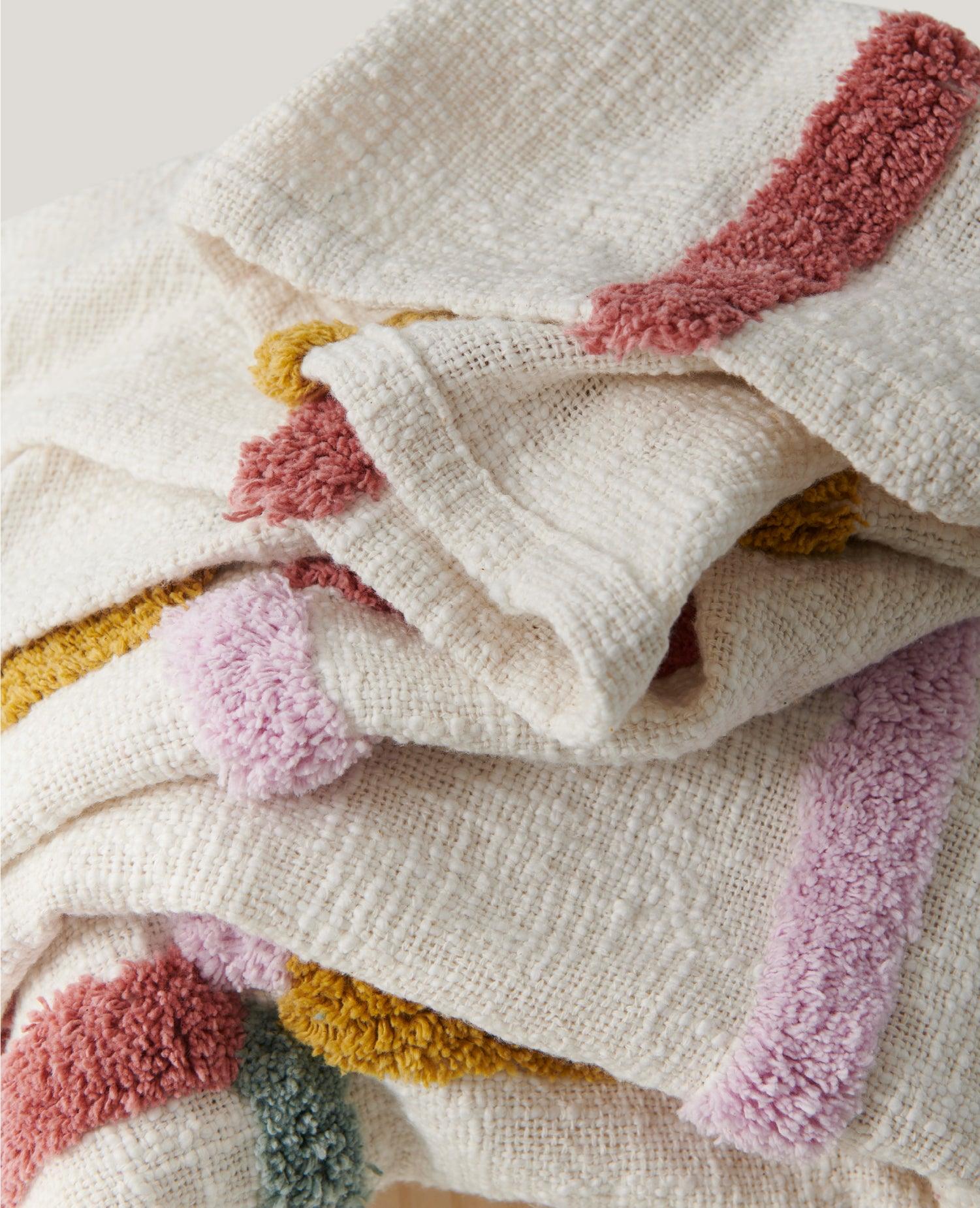 Tufted Boho Cotton Throw Blanket - Double Stitch By Bedsure