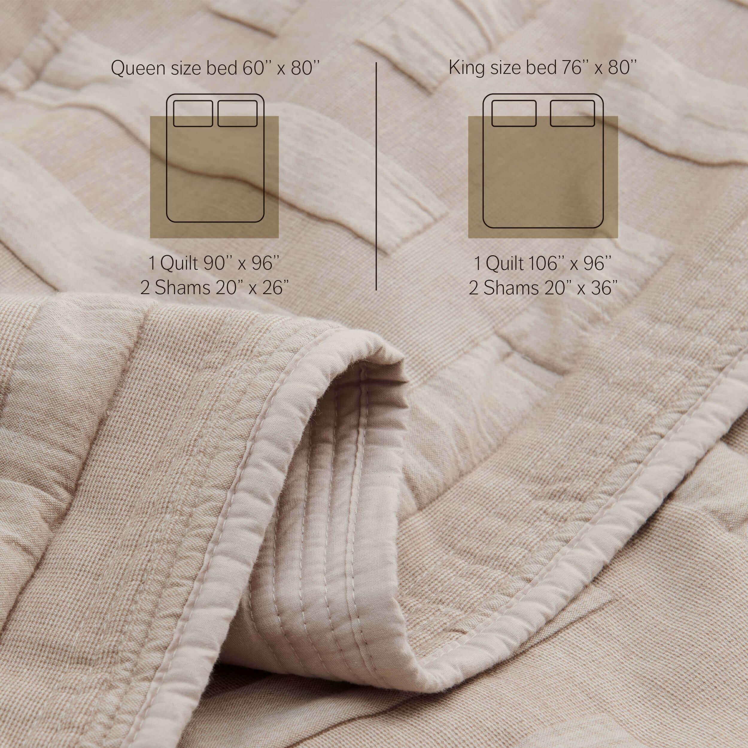 Cotton Jacquard Quilt Set - Double Stitch By Bedsure