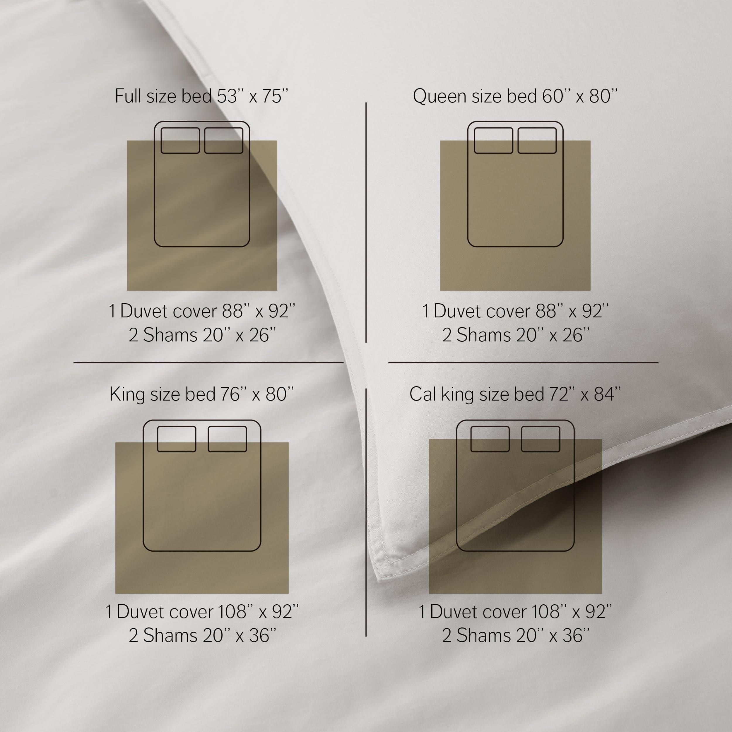 Perfect Blend 6535 Cotton TENCEL™ Sateen Duvet Cover Set - Double Stitch By Bedsure