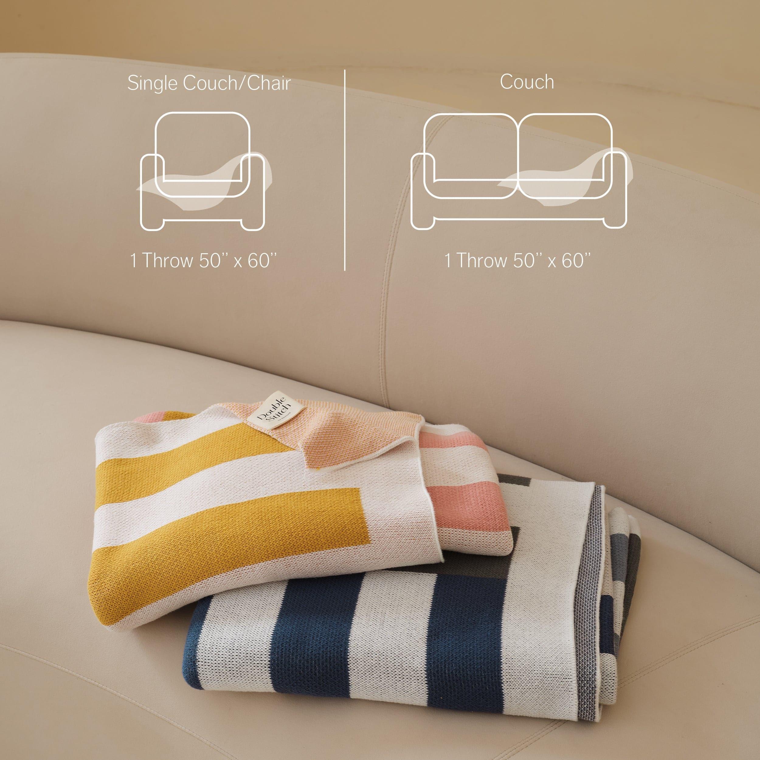 Intarsia Knit Throw Blanket - Double Stitch By Bedsure