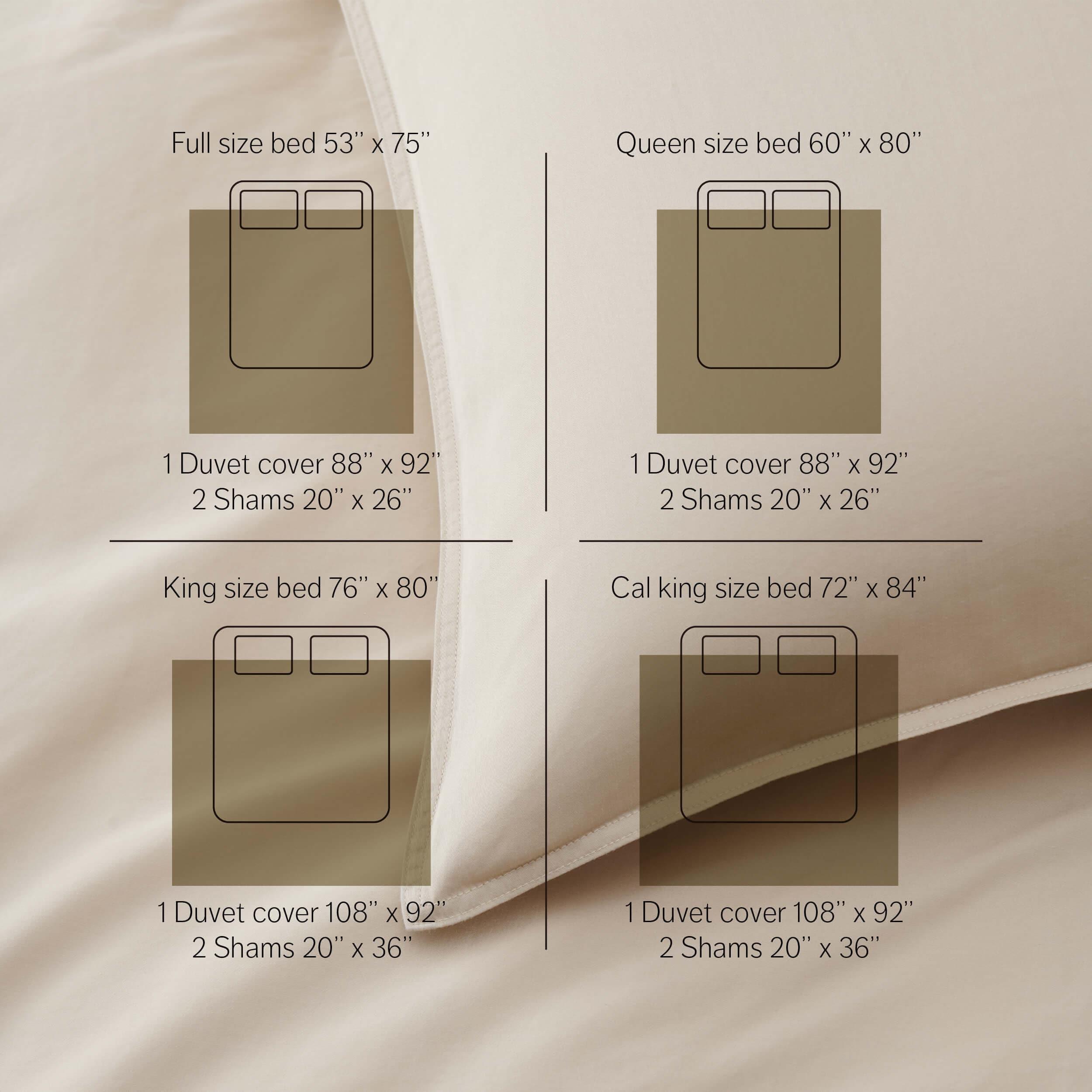 Perfect Blend 6535 Cotton TENCEL™ Sateen Duvet Cover Set - Double Stitch By Bedsure