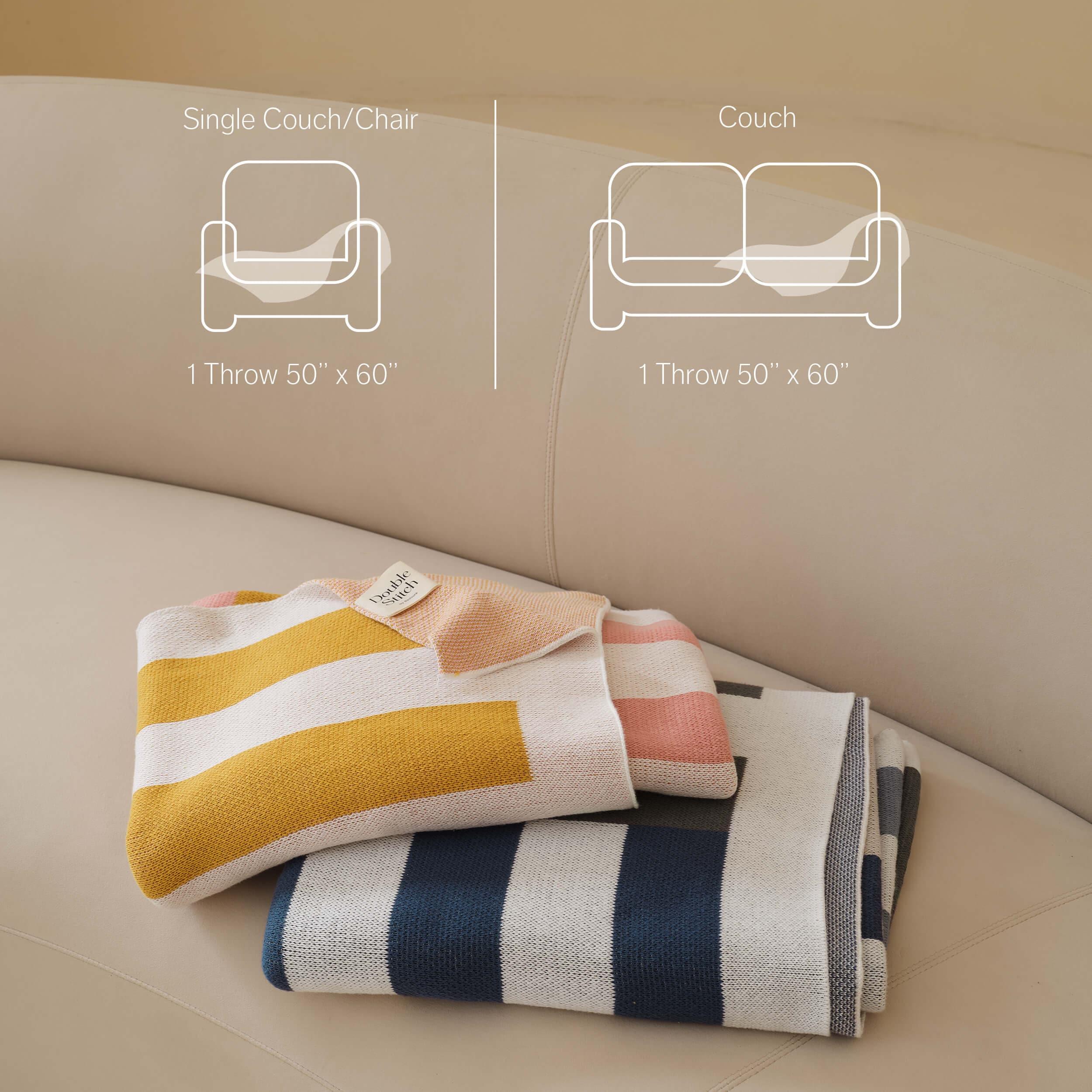 Intarsia Knit Throw Blanket - Double Stitch By Bedsure