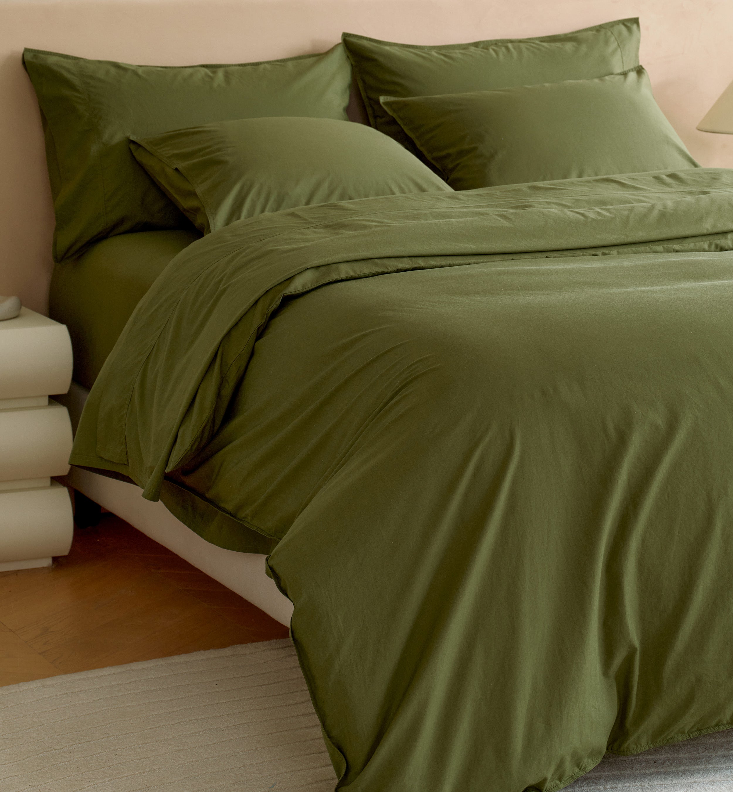 Cotton TENCEL™ Percale Duvet Cover Set - Double Stitch By Bedsure