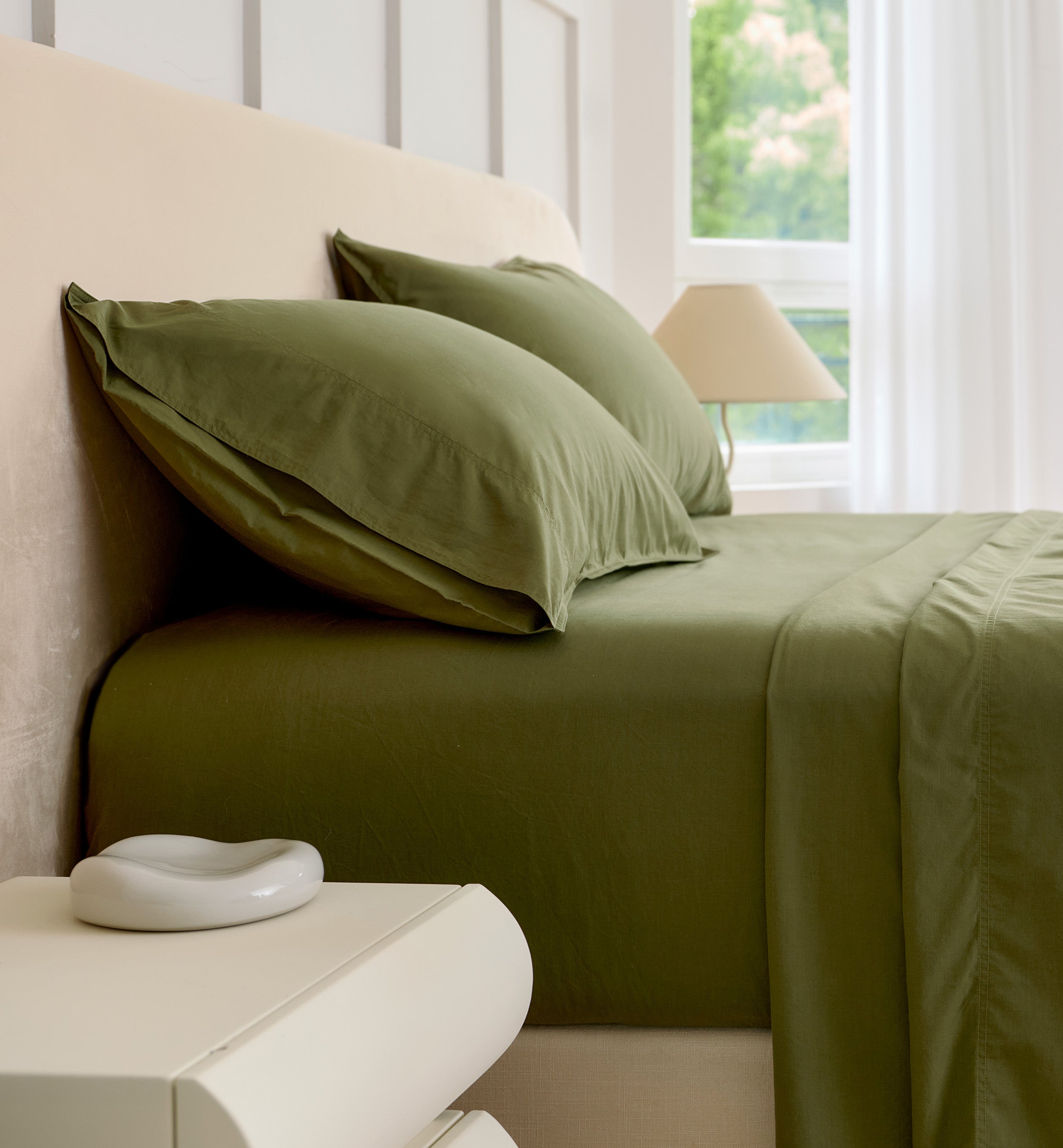 Perfect Blend 6535 Cotton TENCEL™ Percale Fitted Sheet - Double Stitch By Bedsure