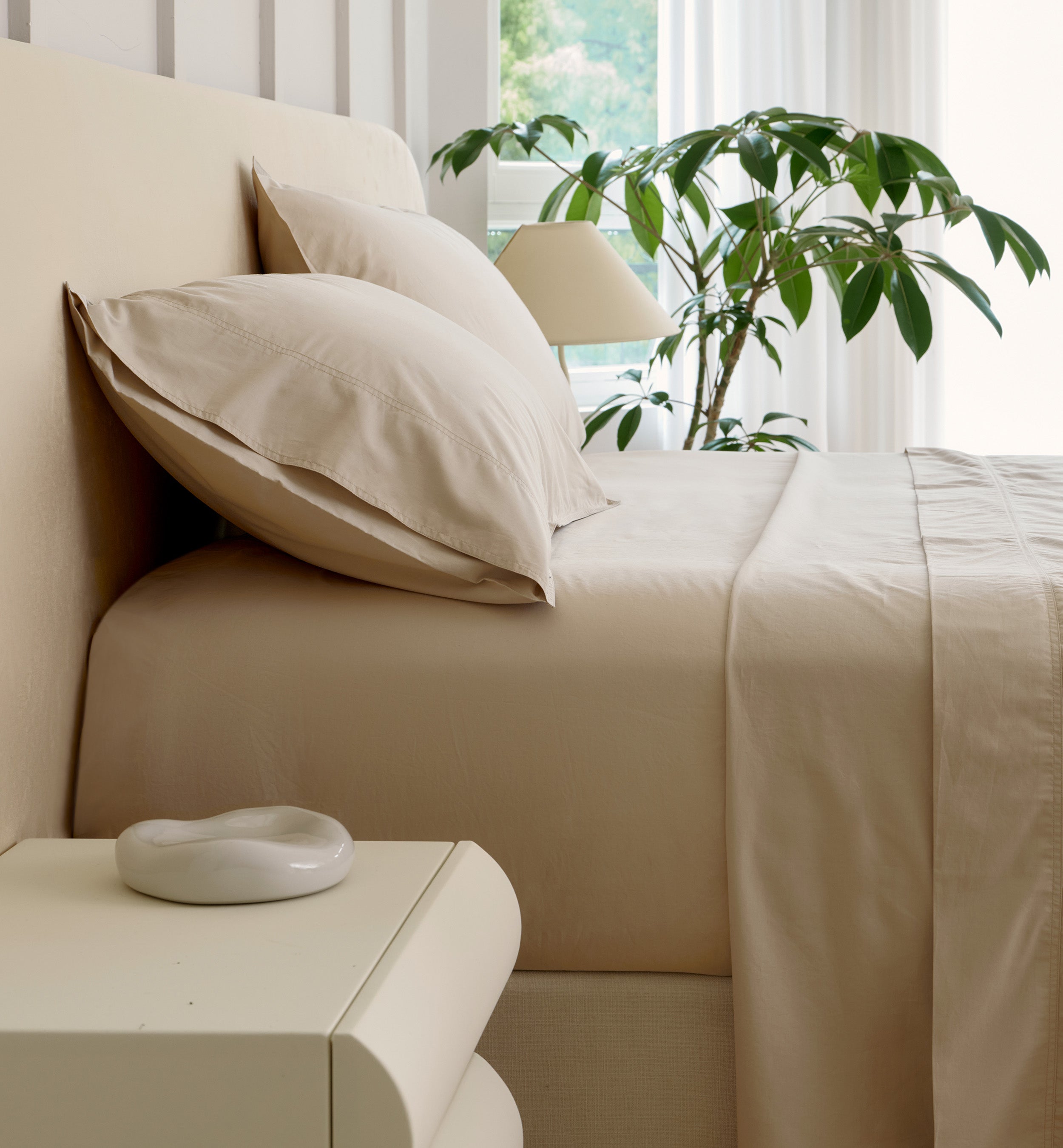 Perfect Blend 6535 Cotton TENCEL™ Percale Fitted Sheet - Double Stitch By Bedsure