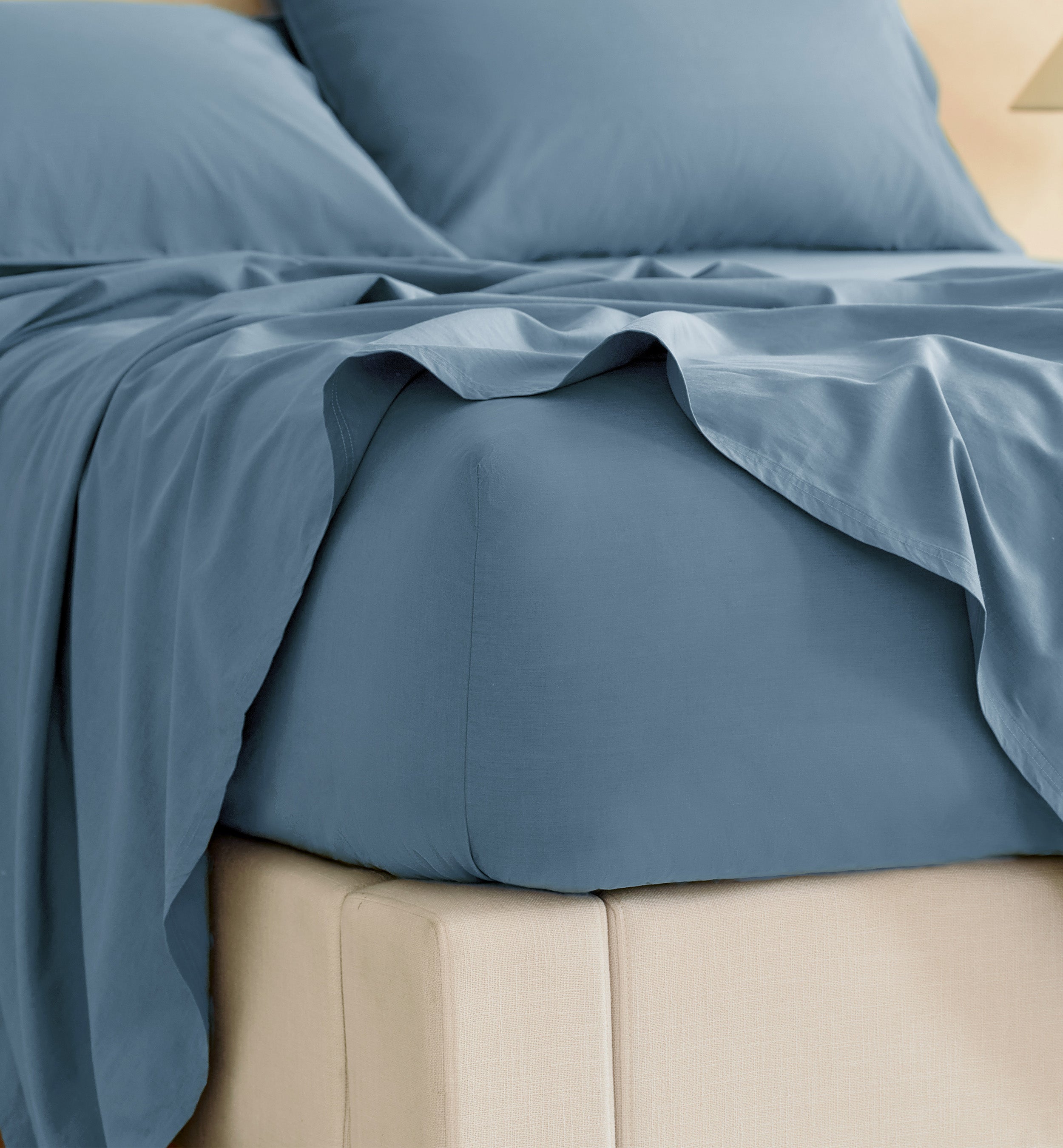 Perfect Blend 6535 Cotton TENCEL™ Percale Fitted Sheet - Double Stitch By Bedsure