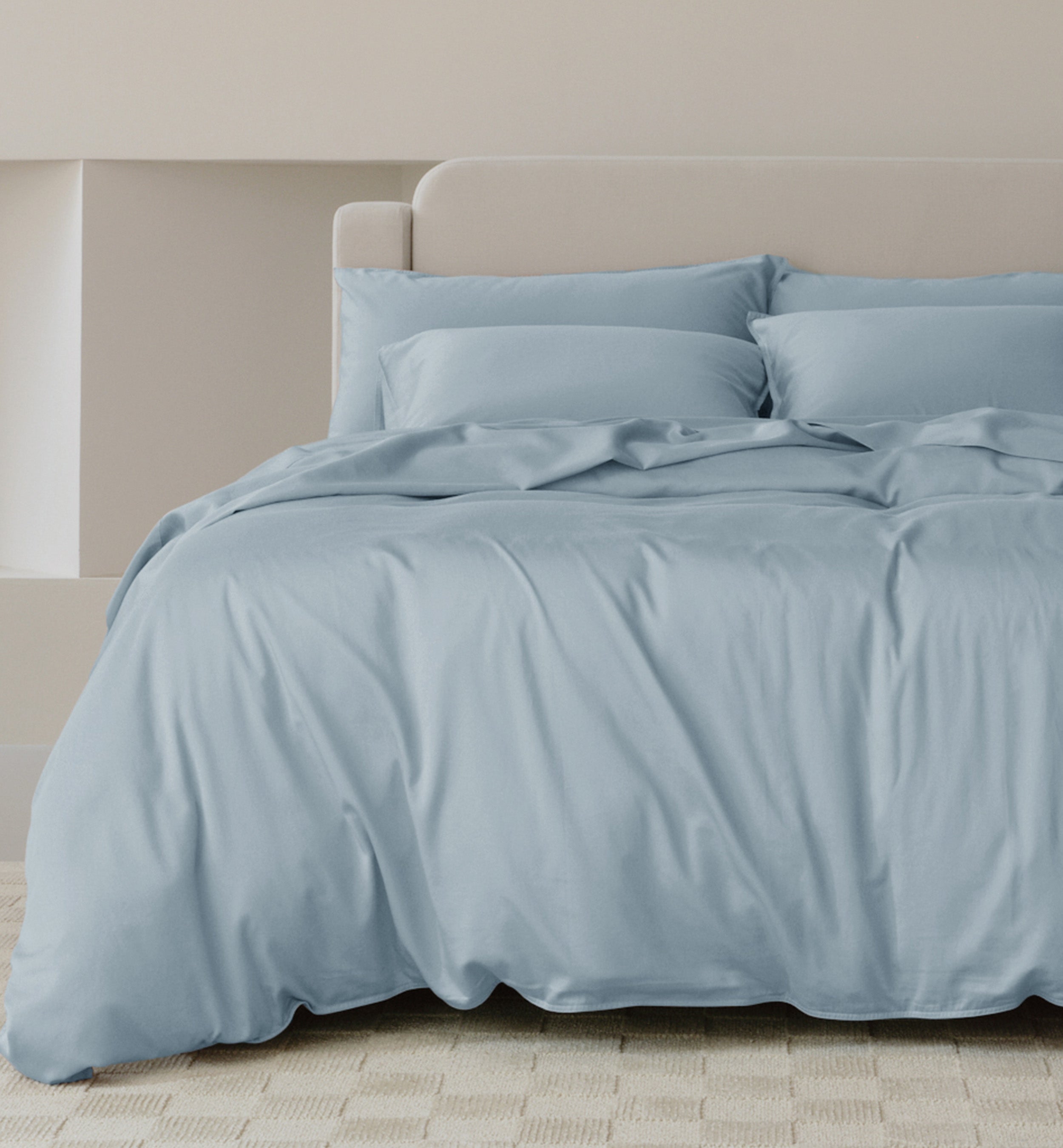 Perfect Blend 6535 Cotton TENCEL™ Sateen Duvet Cover Set - Double Stitch By Bedsure