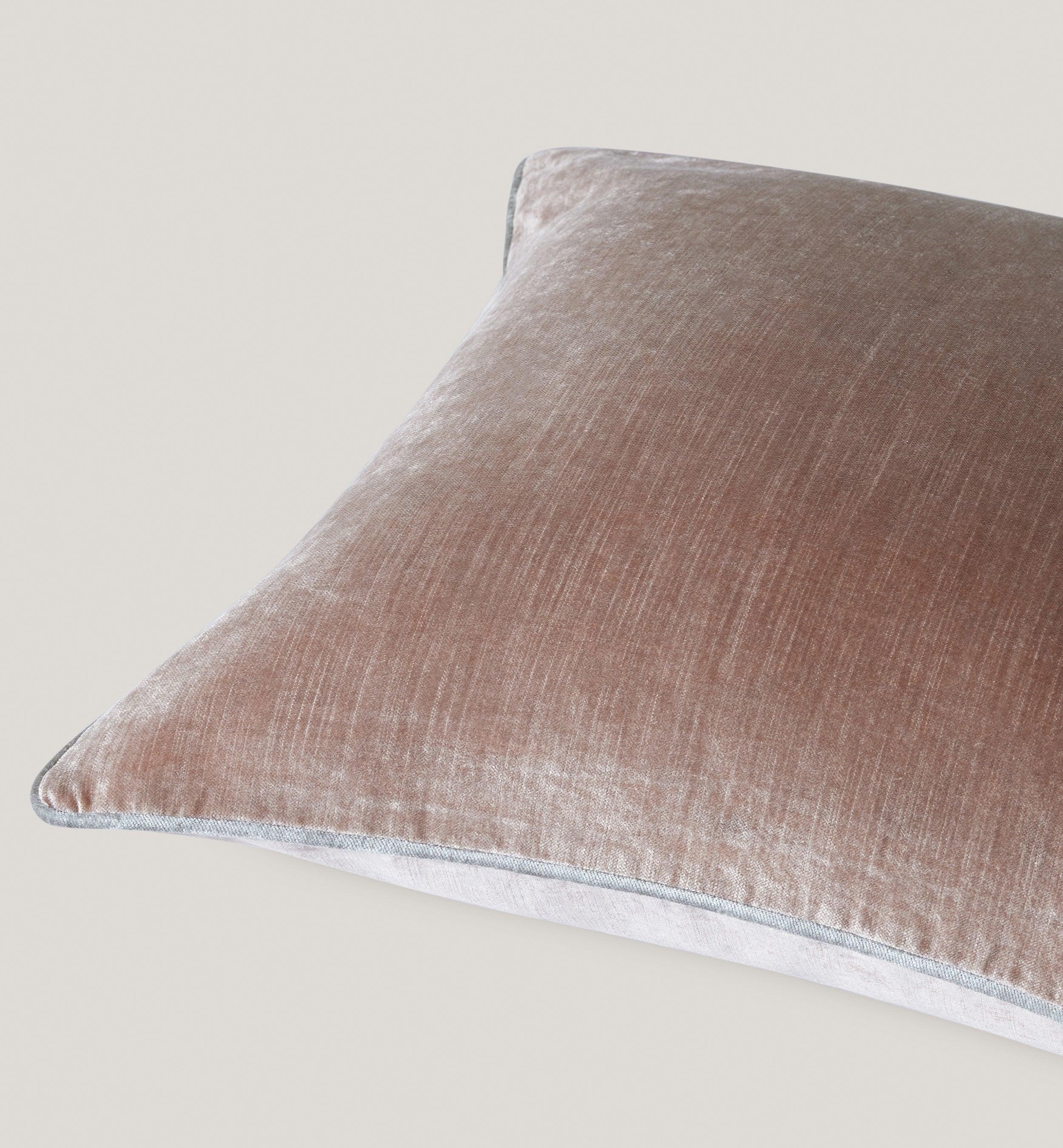 Sheen Cotton Viscose Velvet Piping Throw Pillow Cover