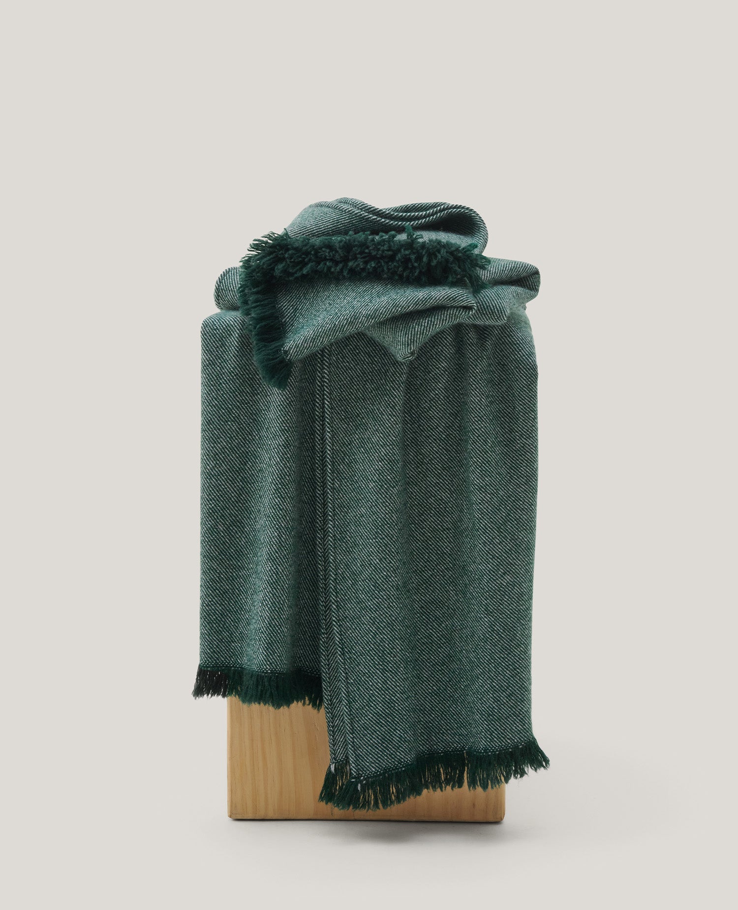 Mongolian Cashmere Wool Twill Throw Blanket