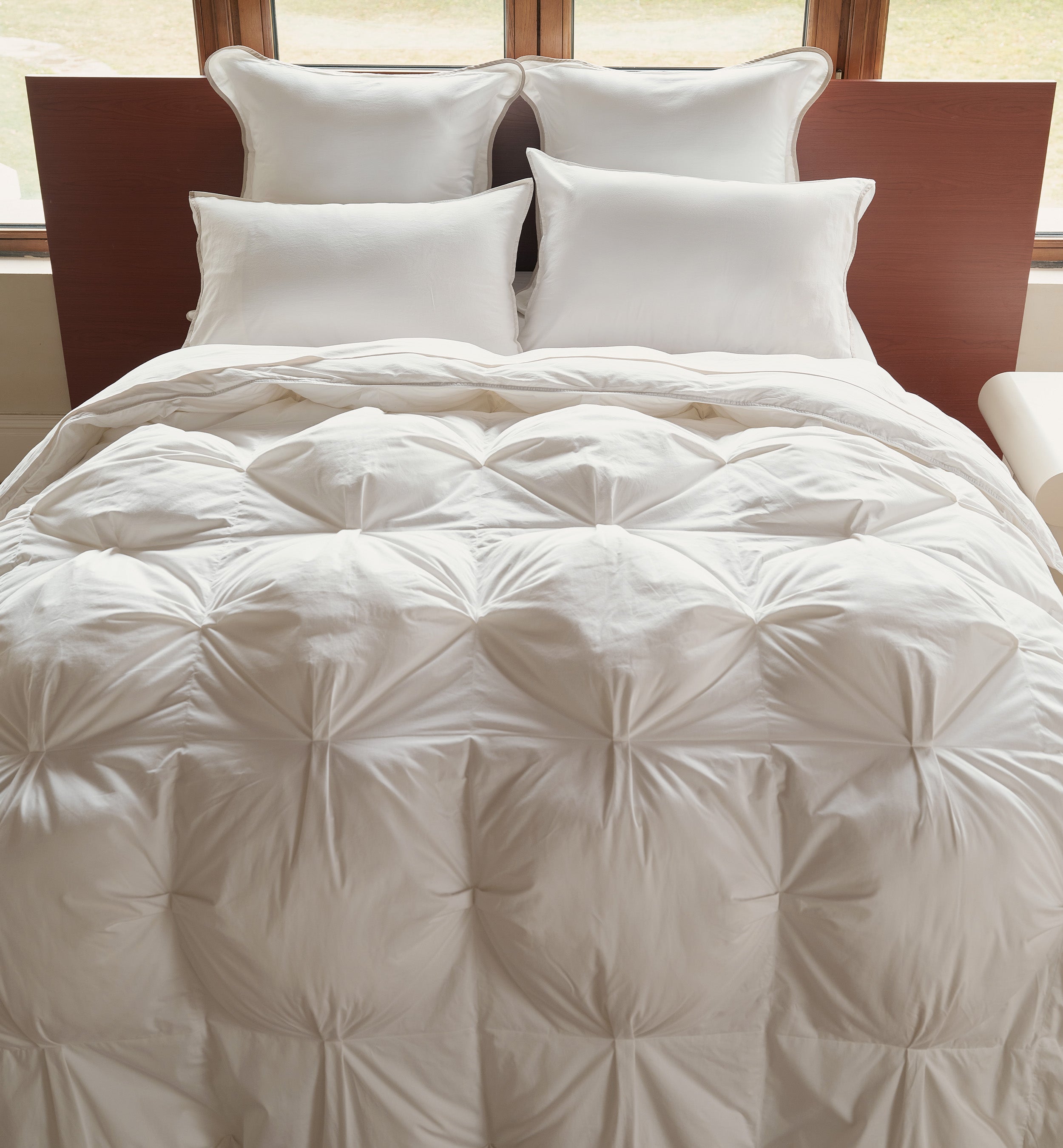 Pinch Pleated Cotton Comforter - Double Stitch By Bedsure