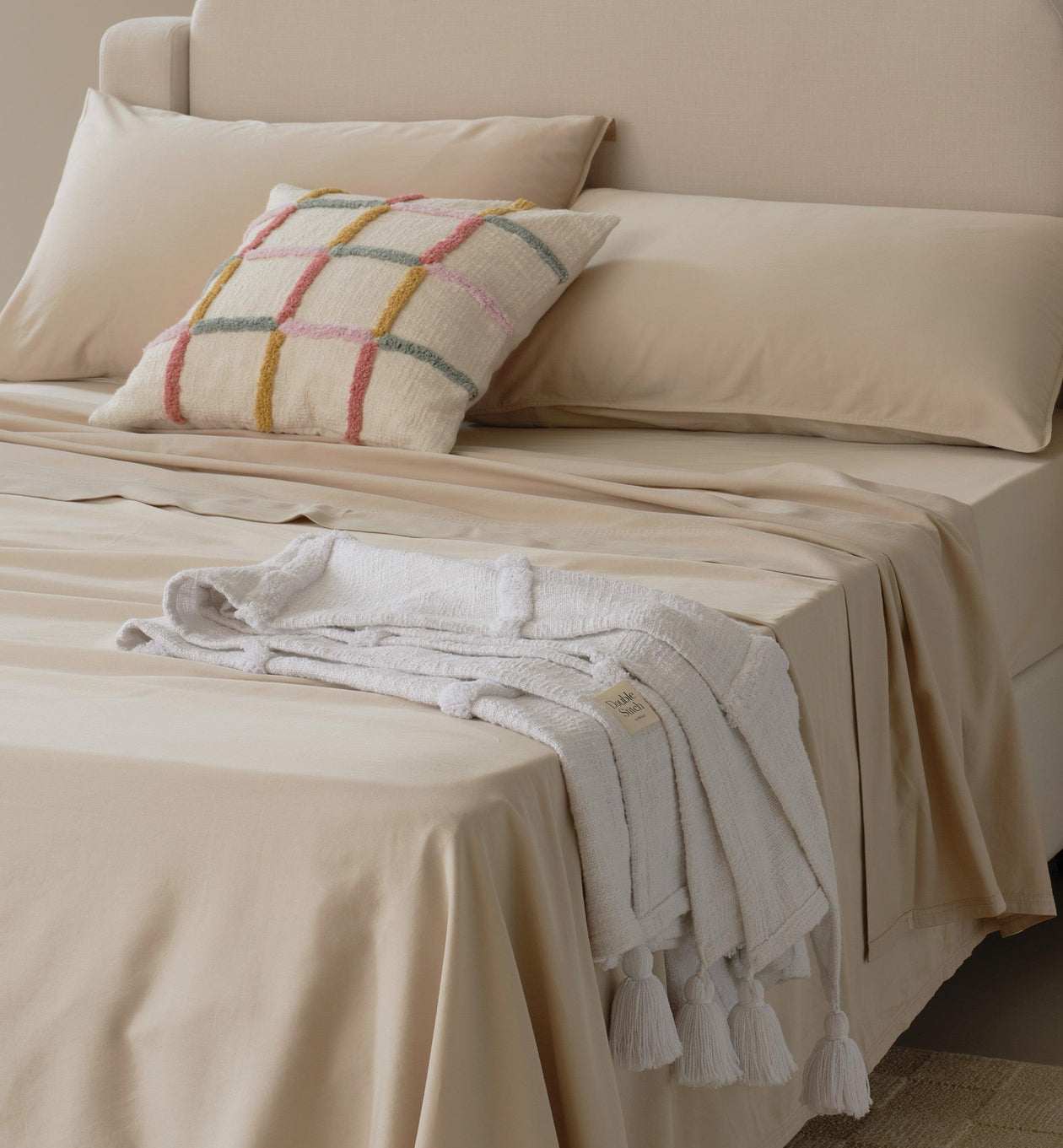 Cotton TENCEL™ Sateen Sheet Set - Double Stitch By Bedsure