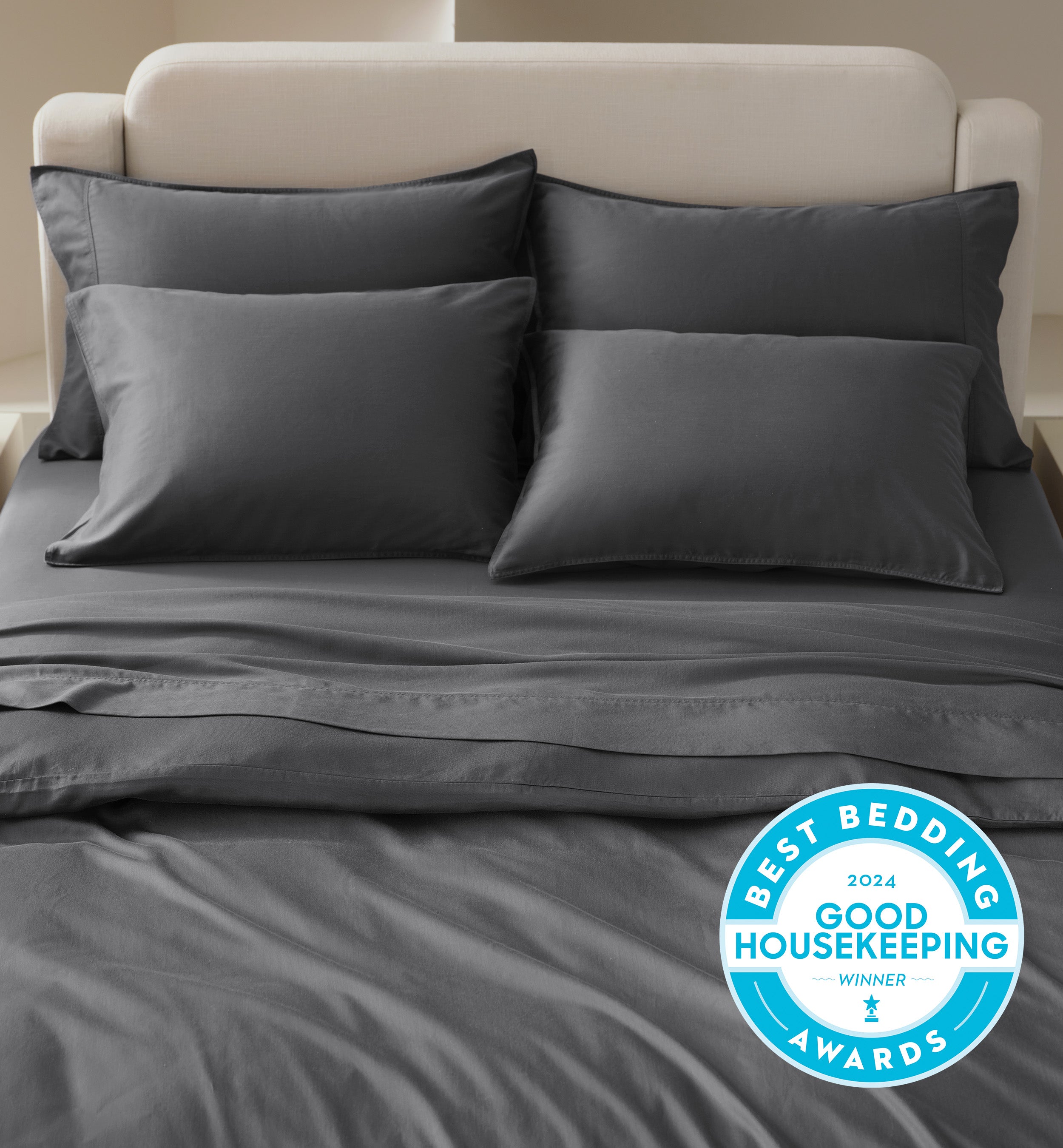 Perfect Blend 6535 Cotton TENCEL™ Sateen Duvet Cover Set - Double Stitch By Bedsure