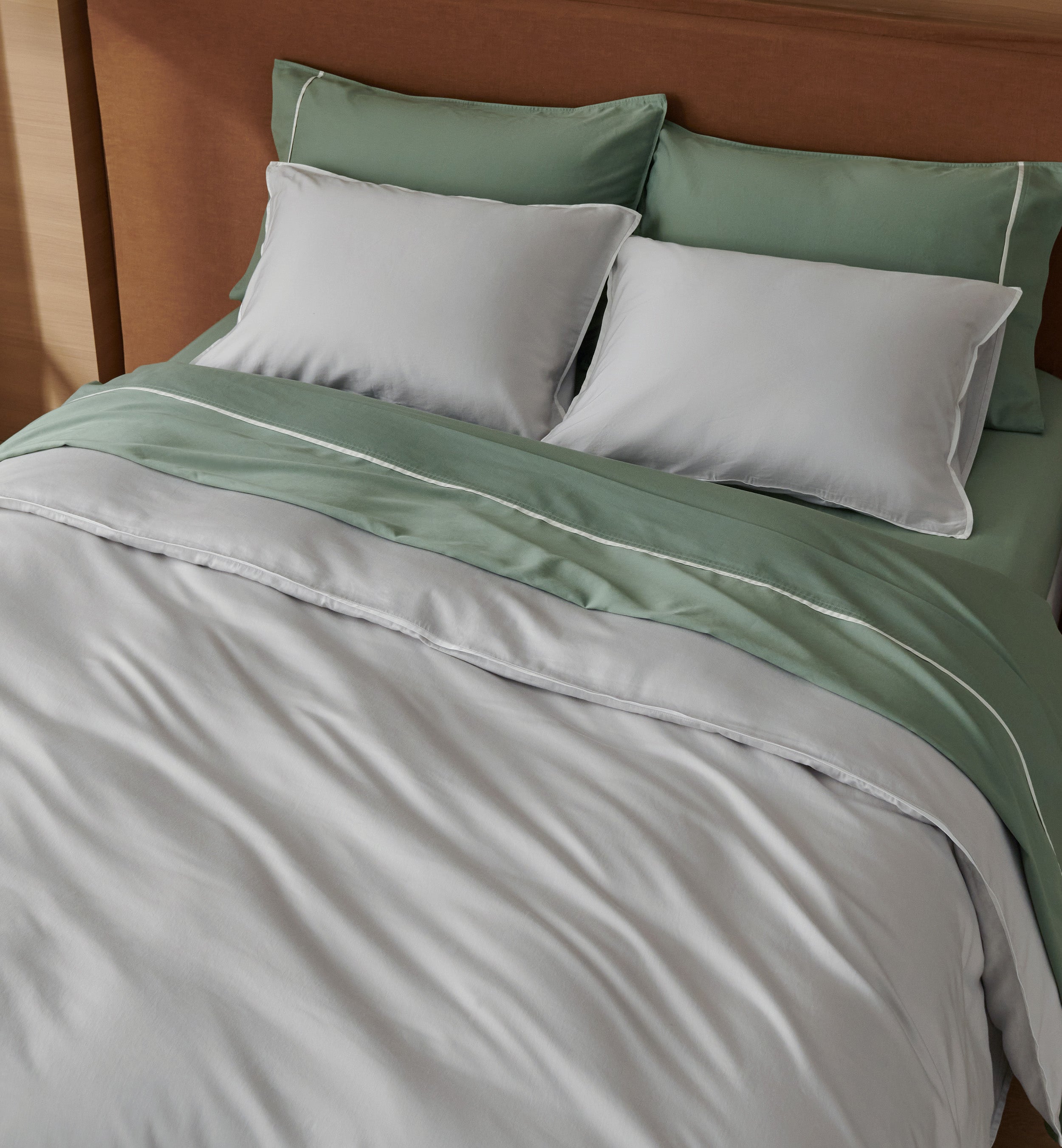 Frame Cotton TENCEL™ Sateen Duvet Cover Set