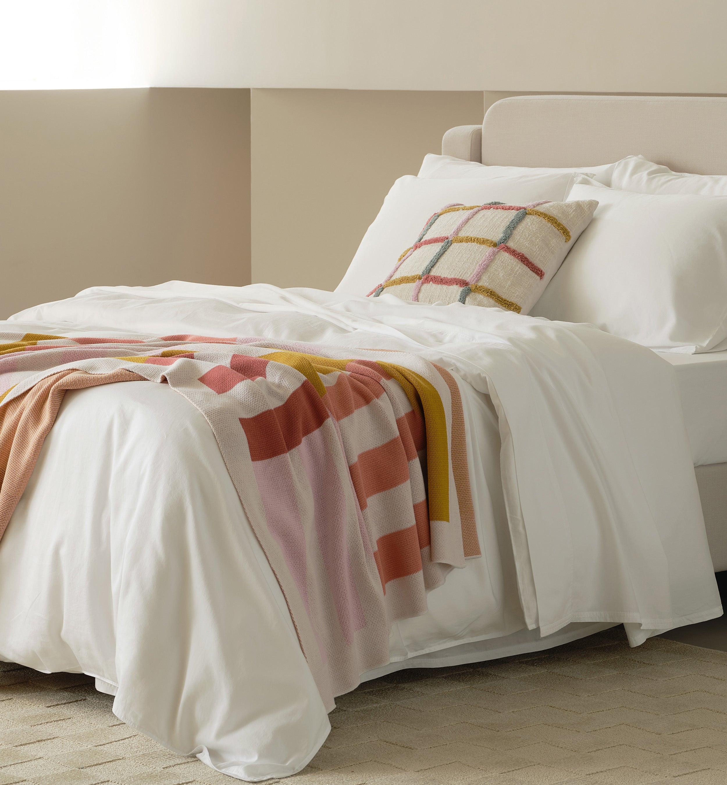 Perfect Blend 6535 Cotton TENCEL™ Sateen Duvet Cover Set - Double Stitch By Bedsure