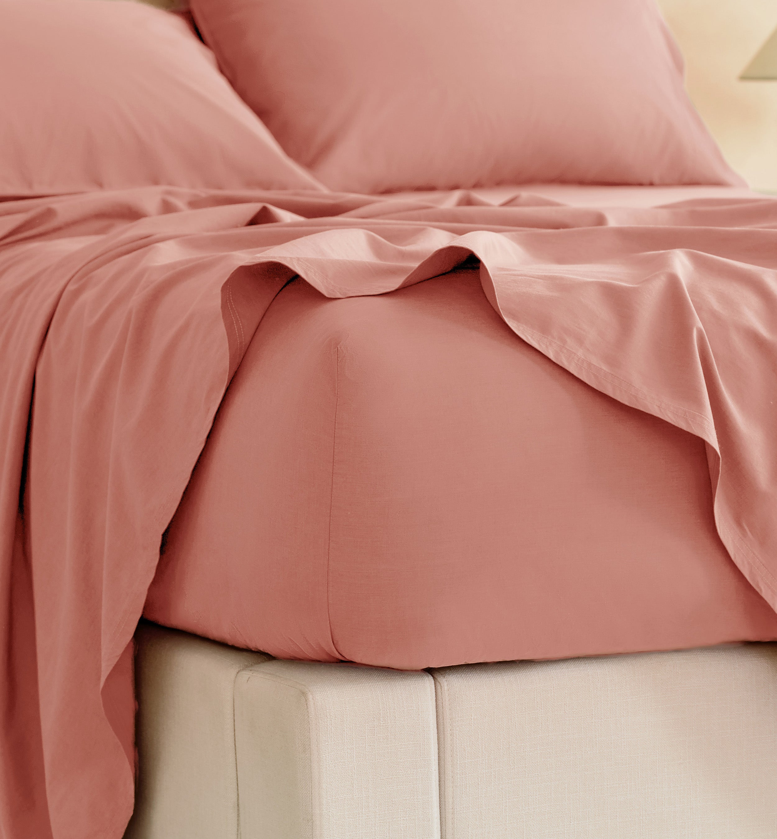 Perfect Blend 6535 Cotton TENCEL™ Percale Fitted Sheet - Double Stitch By Bedsure