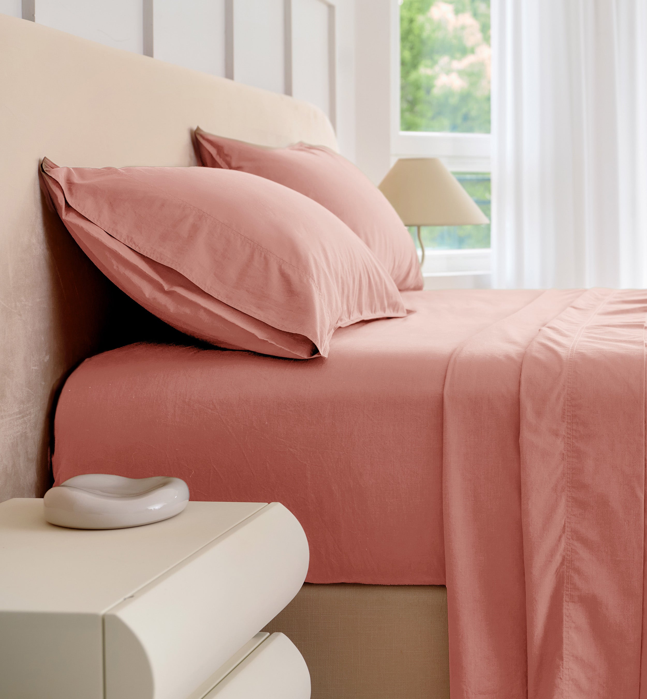 Perfect Blend 6535 Cotton TENCEL™ Percale Fitted Sheet - Double Stitch By Bedsure