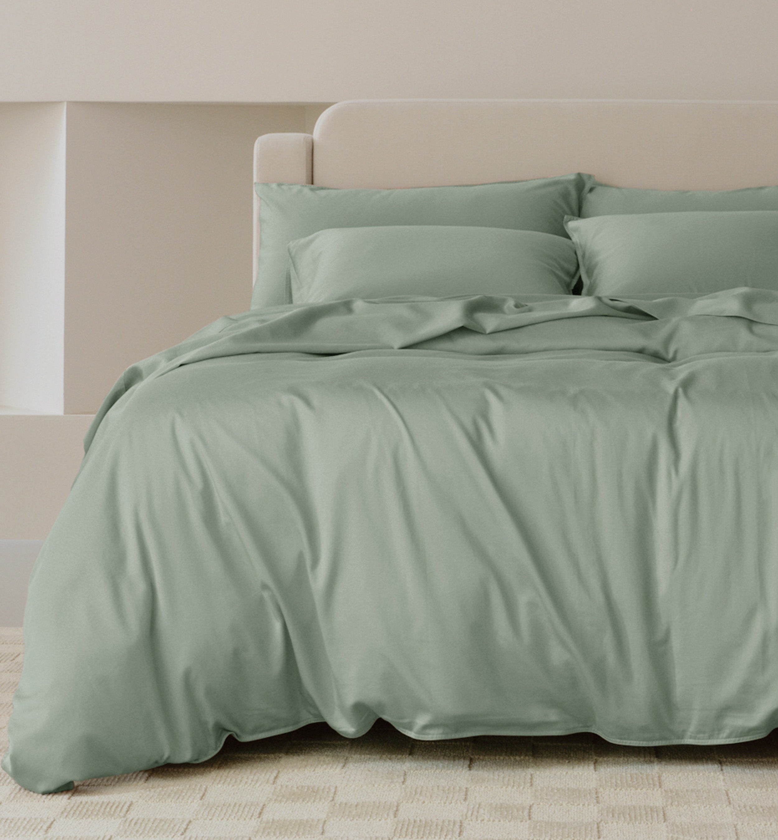 Perfect Blend 6535 Cotton TENCEL™ Sateen Duvet Cover Set - Double Stitch By Bedsure