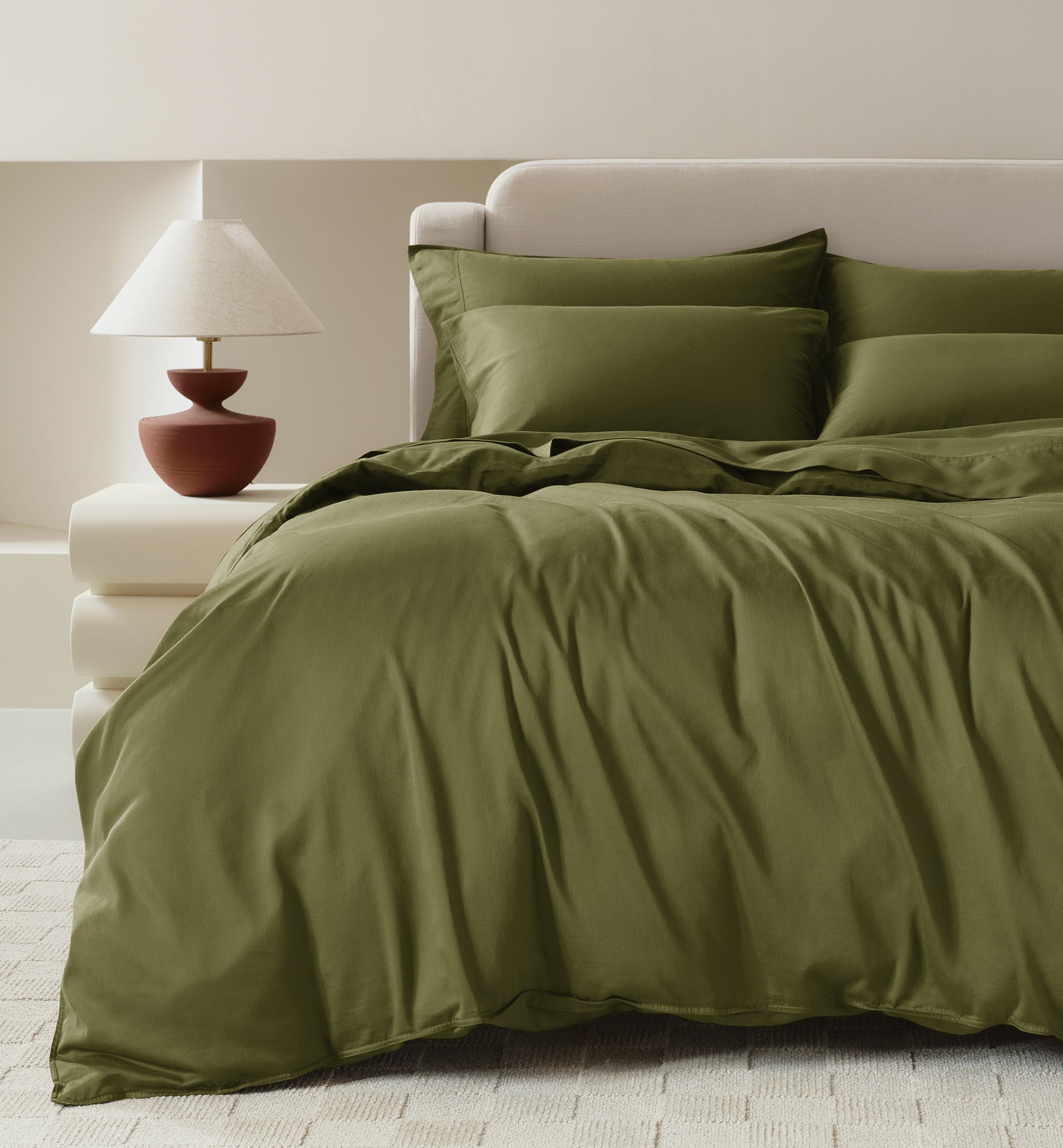 Perfect Blend 6535 Cotton TENCEL™ Sateen Duvet Cover Set - Double Stitch By Bedsure