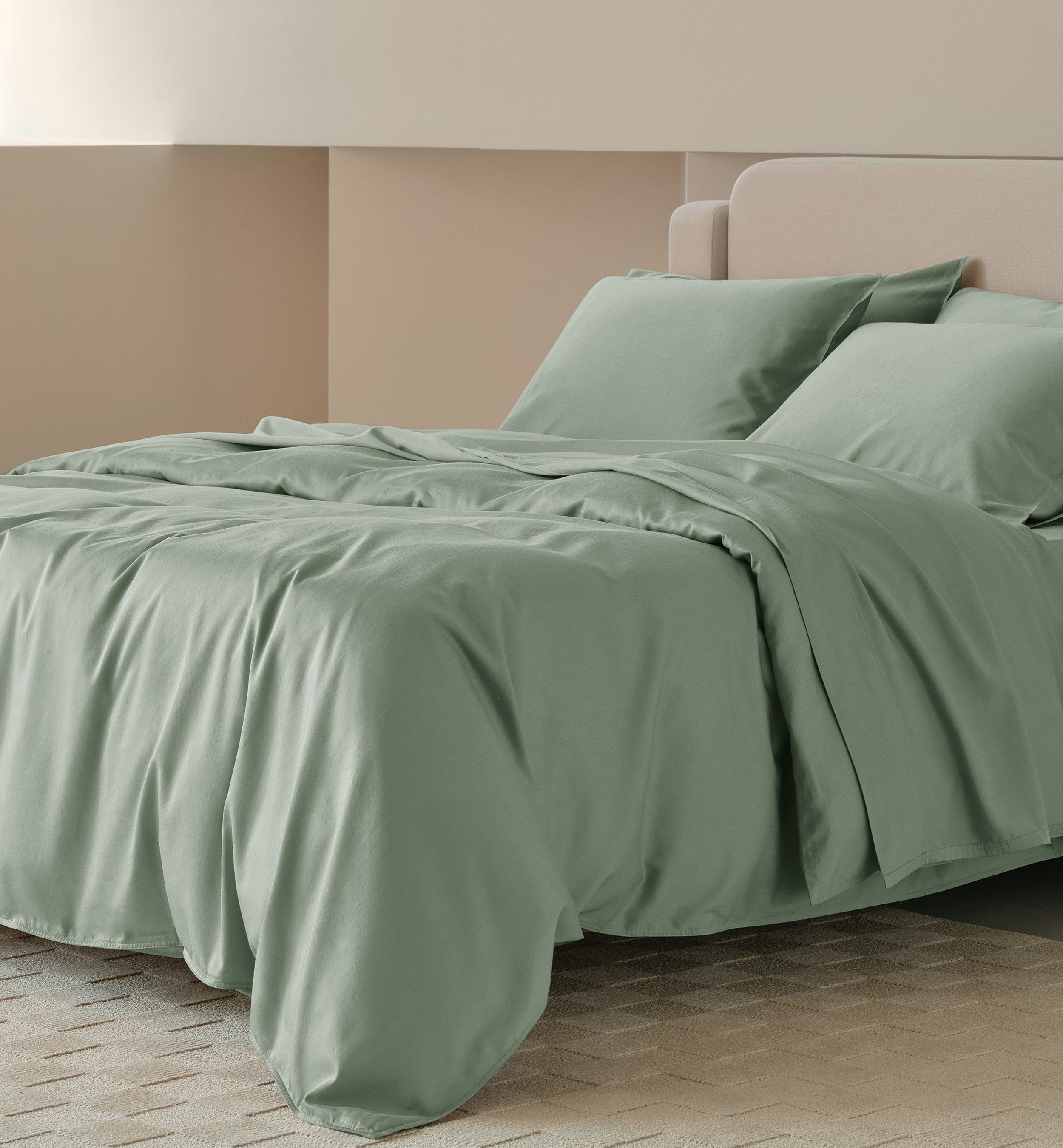 Perfect Blend 6535 Cotton TENCEL™ Sateen Duvet Cover Set - Double Stitch By Bedsure