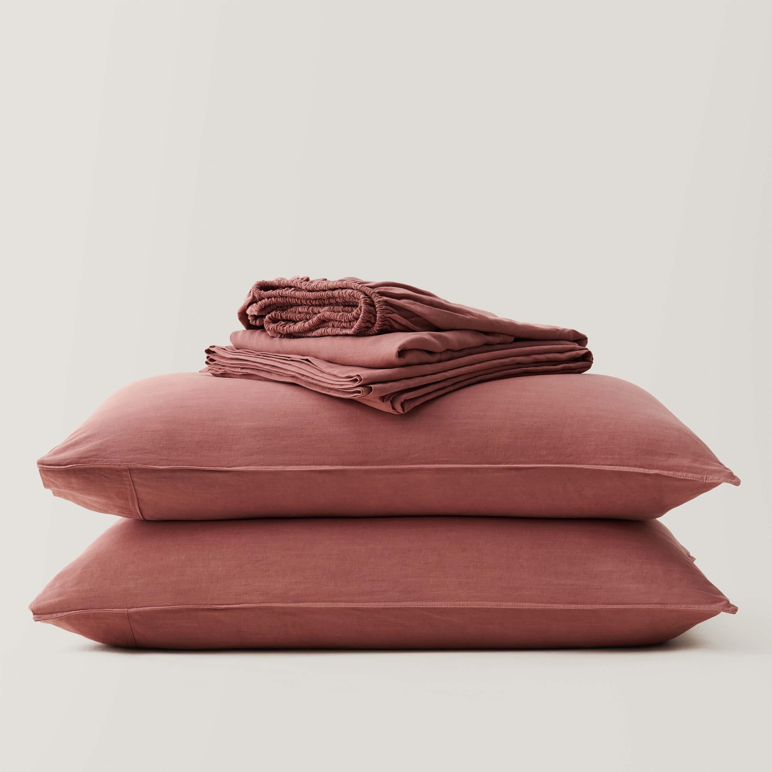 Wrap yourself in the softness of Linen Lyocell Sheet Set designed specifically for king-sized mattresses.