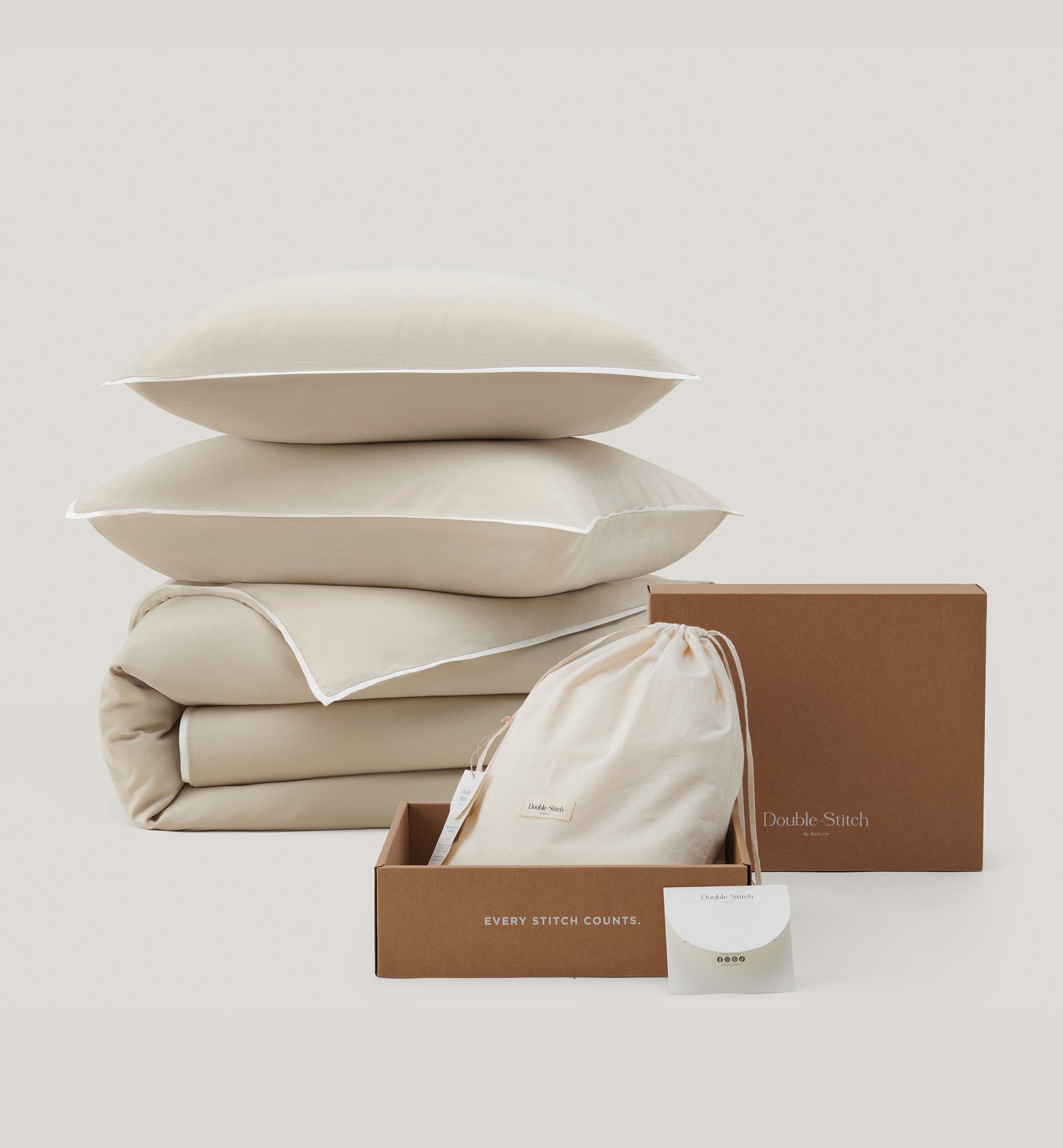 Frame Cotton TENCEL™ Sateen Duvet Cover Set