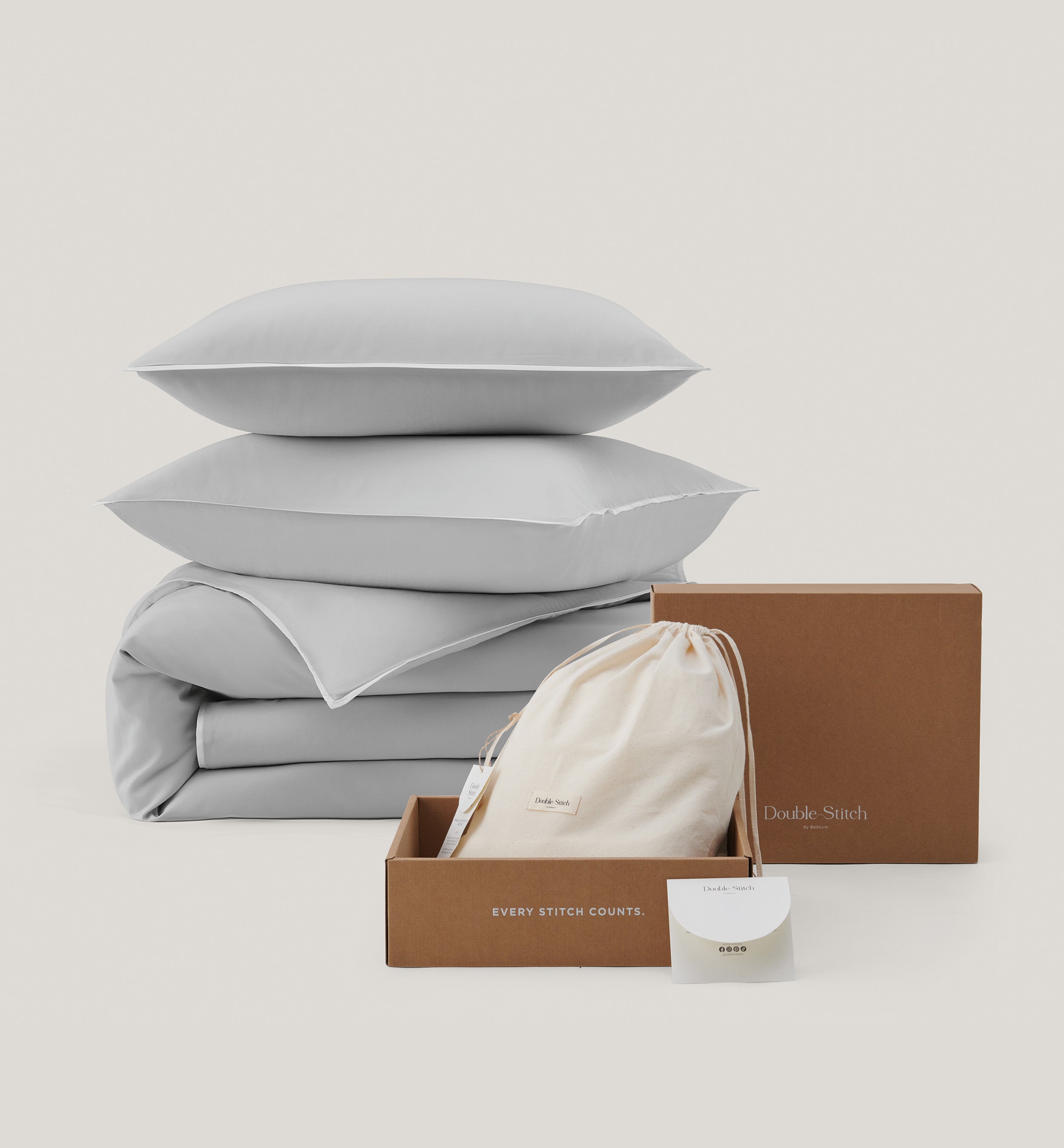 Frame Cotton TENCEL™ Sateen Duvet Cover Set