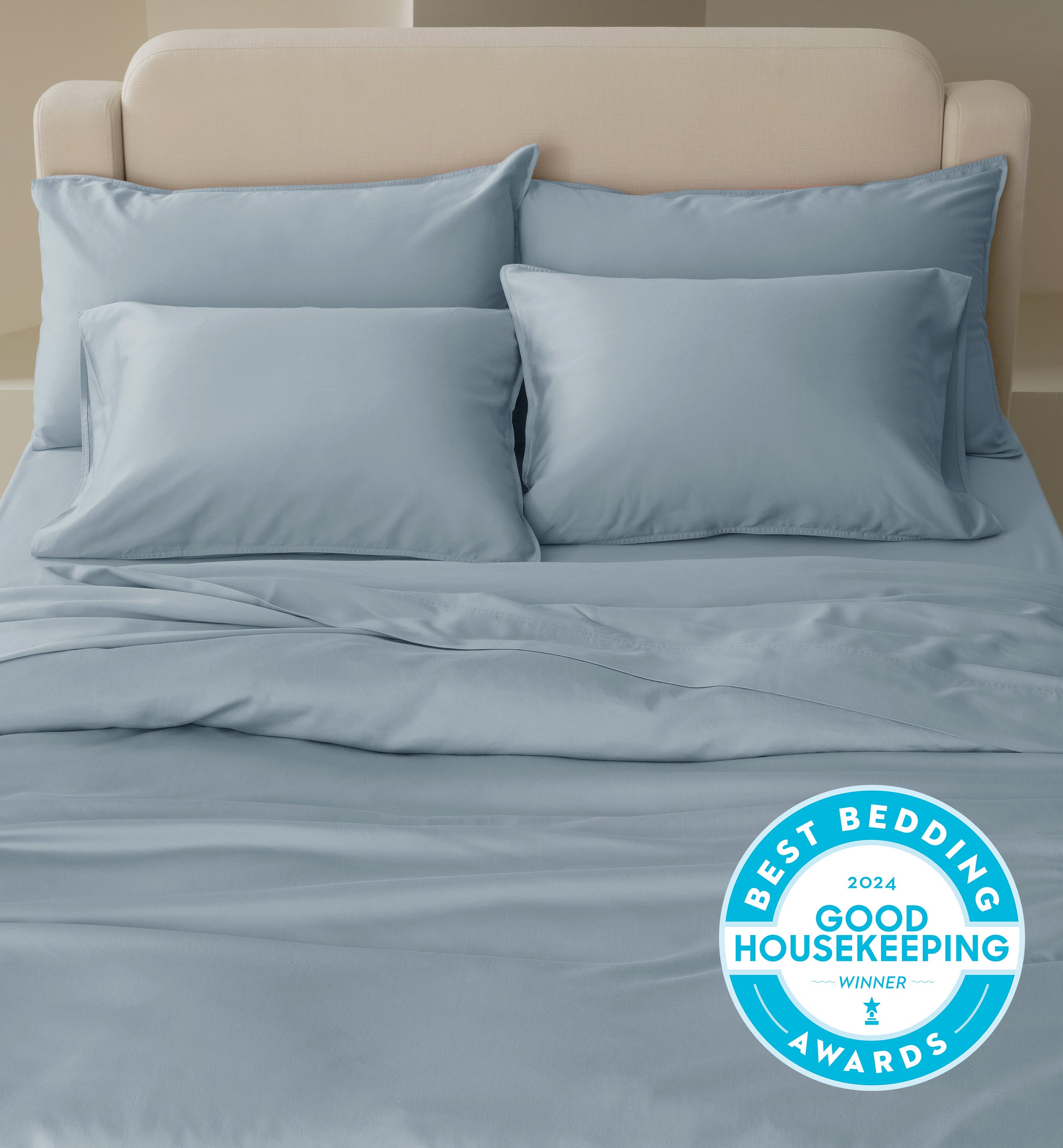 Perfect Blend 6535 Cotton TENCEL™ Sateen Duvet Cover Set - Double Stitch By Bedsure