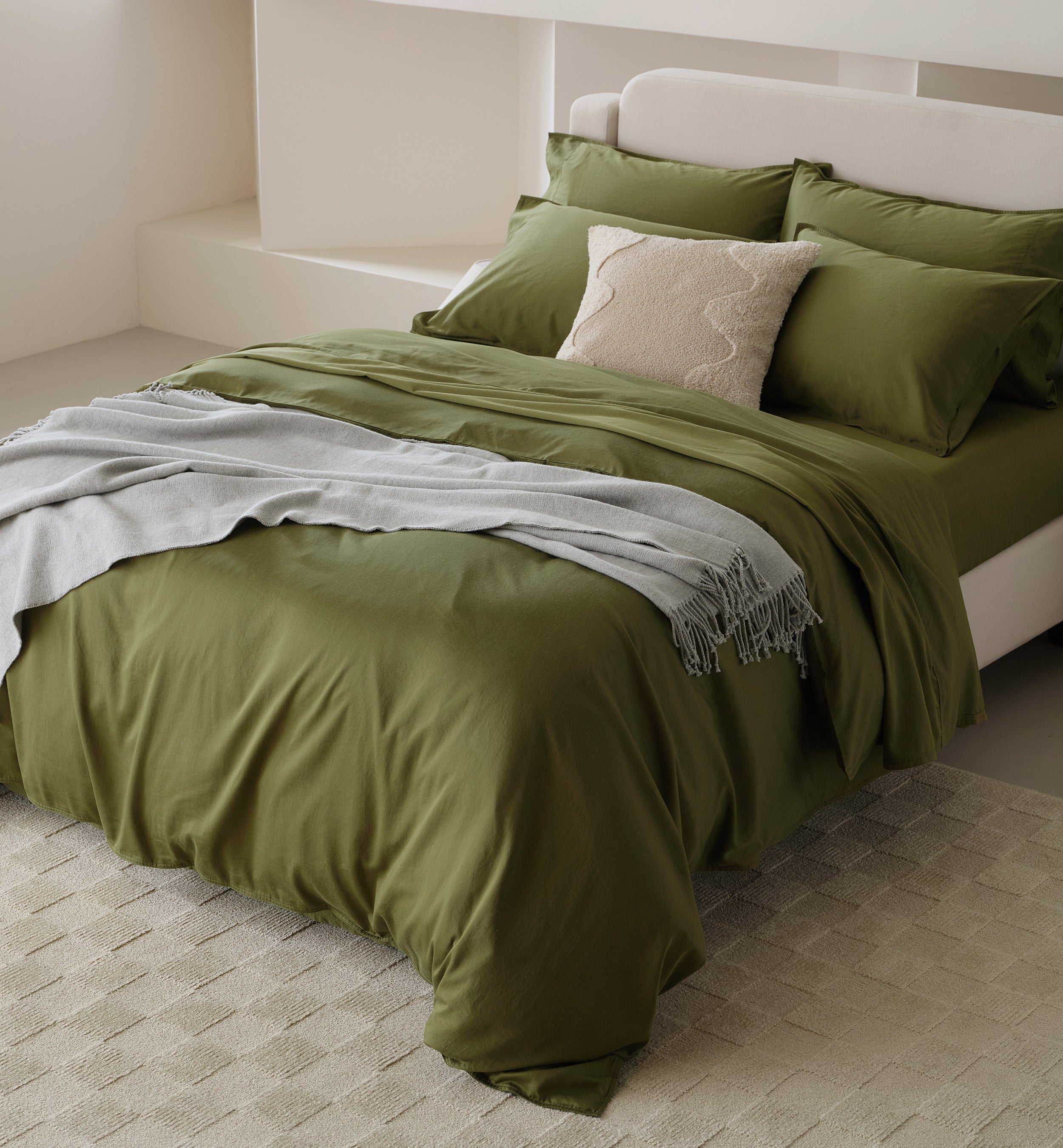 Perfect Blend 6535 Cotton TENCEL™ Sateen Duvet Cover Set - Double Stitch By Bedsure