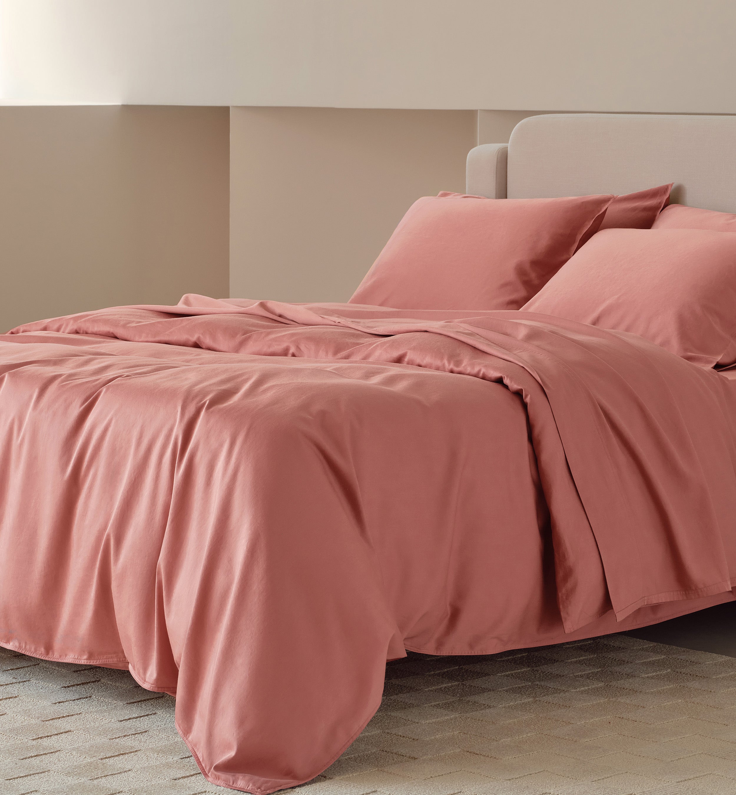 Perfect Blend 6535 Cotton TENCEL™ Sateen Duvet Cover Set - Double Stitch By Bedsure